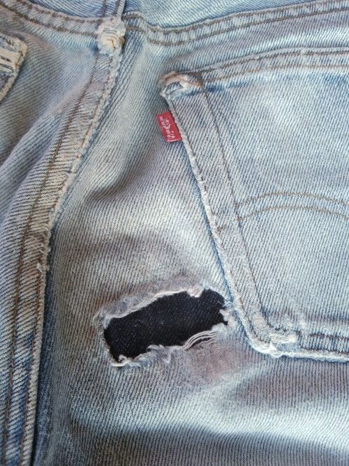 Levi's 80s Vintage Levi's 501 Made In USA Repaired Distressed Jeans Size US 27 - 6 Thumbnail