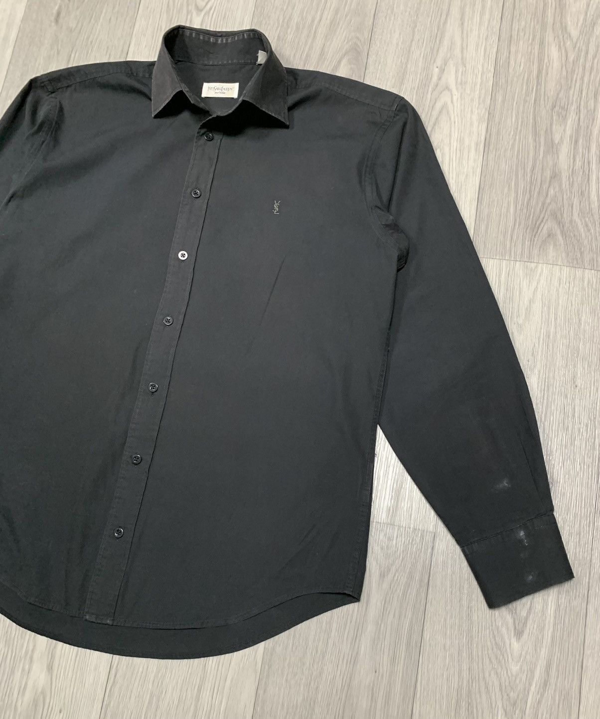 Vintage Yves Saint Lauren Vintage classic shirt Size US M / EU 48-50 / 2 - 2 Thumbnail