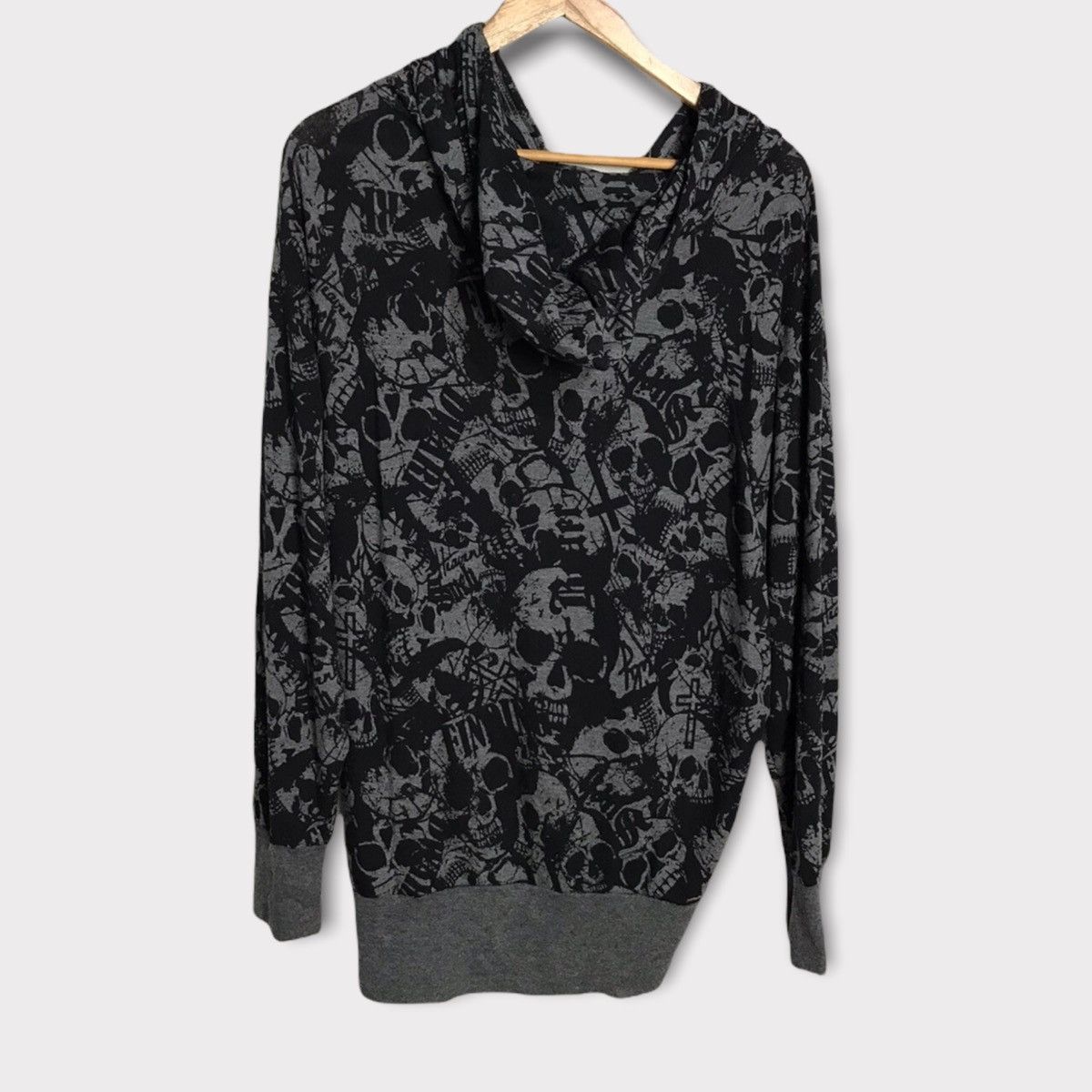 Japanese Brand Dig deep skull overprint hoodie Size US XL / EU 56 / 4 - 2 Thumbnail
