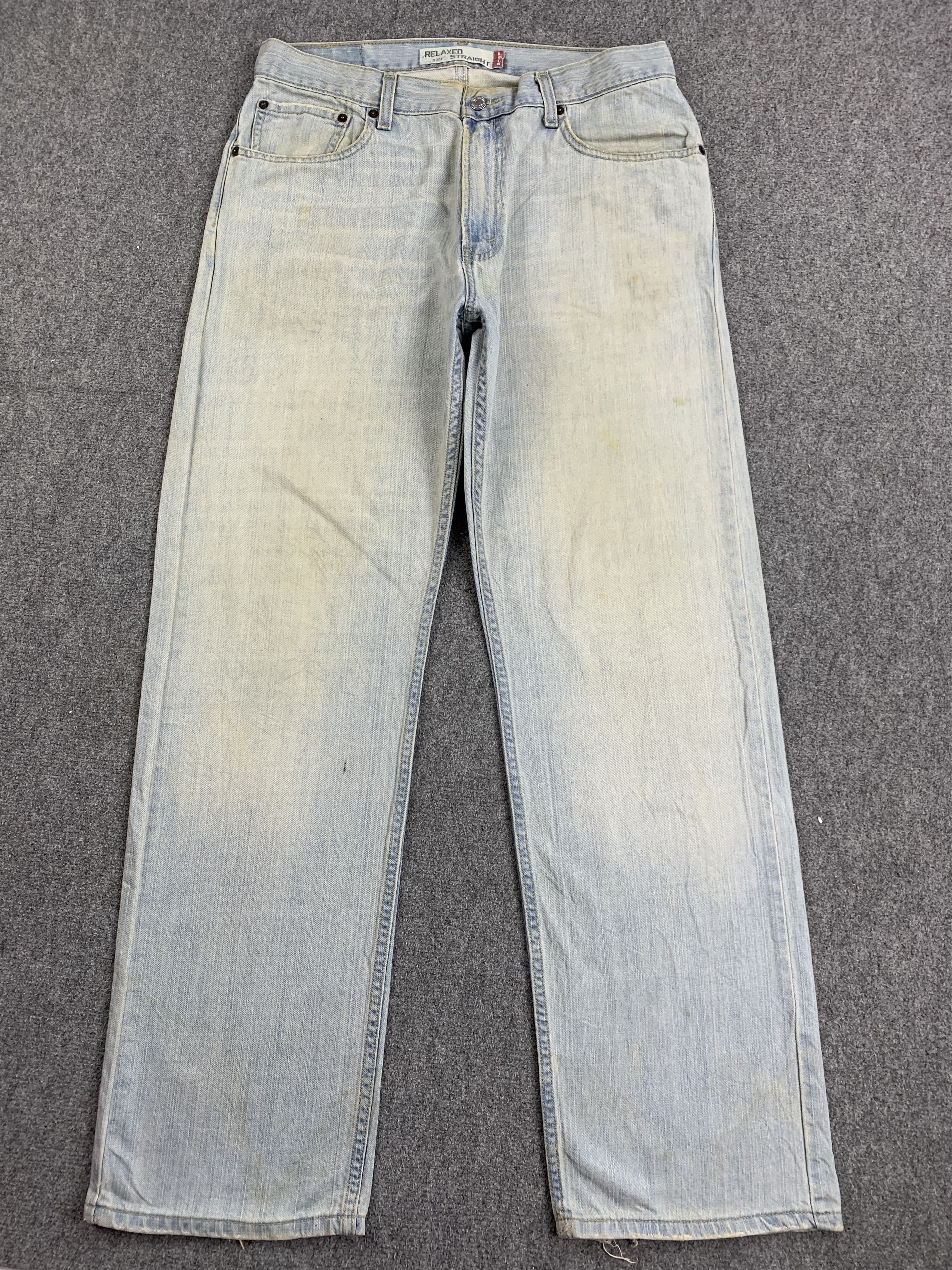 image of Levis 559 Light Wash Jeans in Blue Denim, Men's (Size 34)