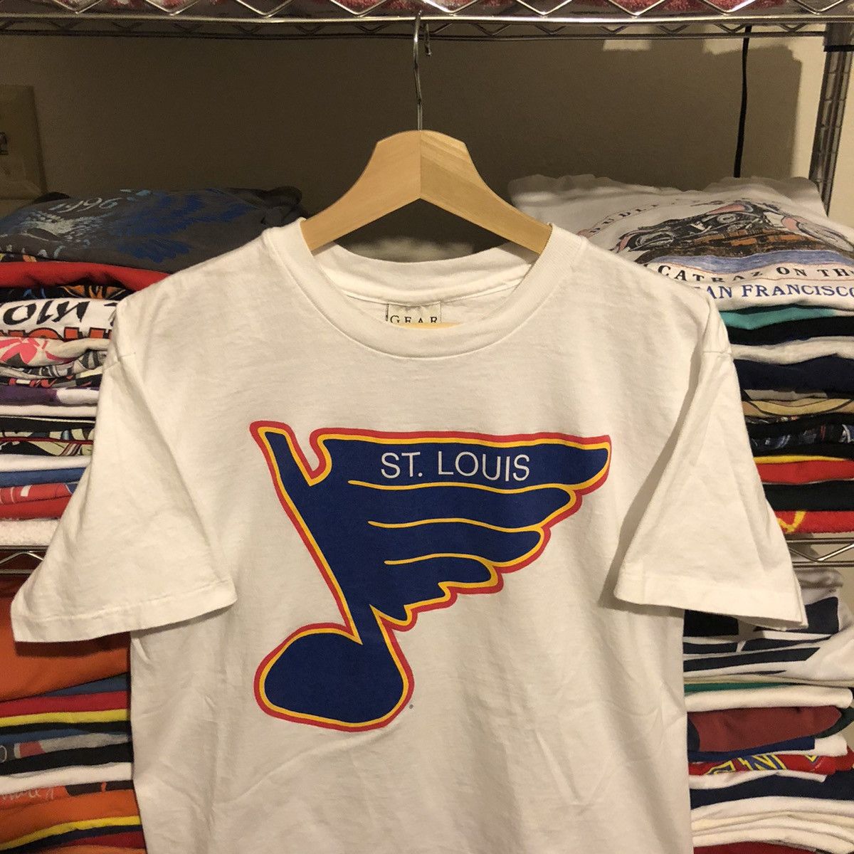 NHL × Vintage Vintage 90’s Made In USA STL Blues tee Size US M / EU 48-50 / 2 - 3 Thumbnail
