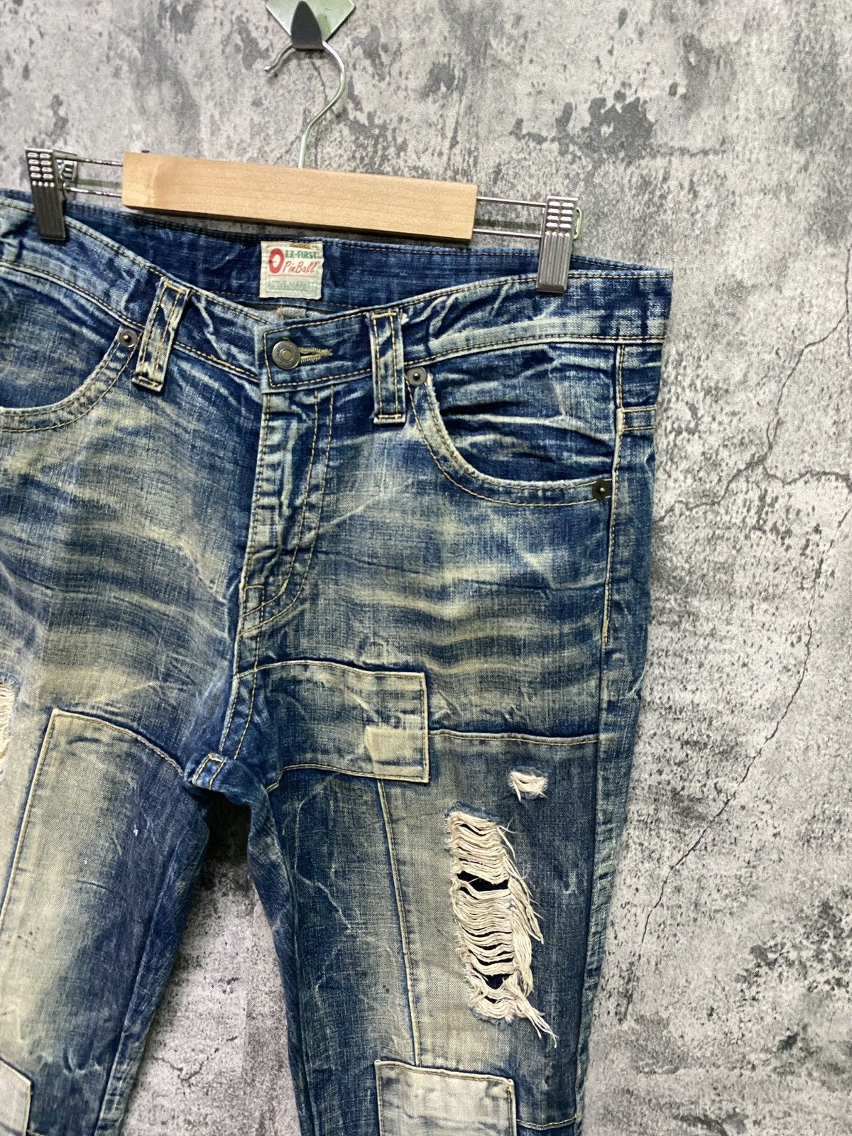 Designer ZZ FIRST PINBALL Jeans Bootcut Kapital Style Denim Pant Size US 32 / EU 48 - 5 Thumbnail
