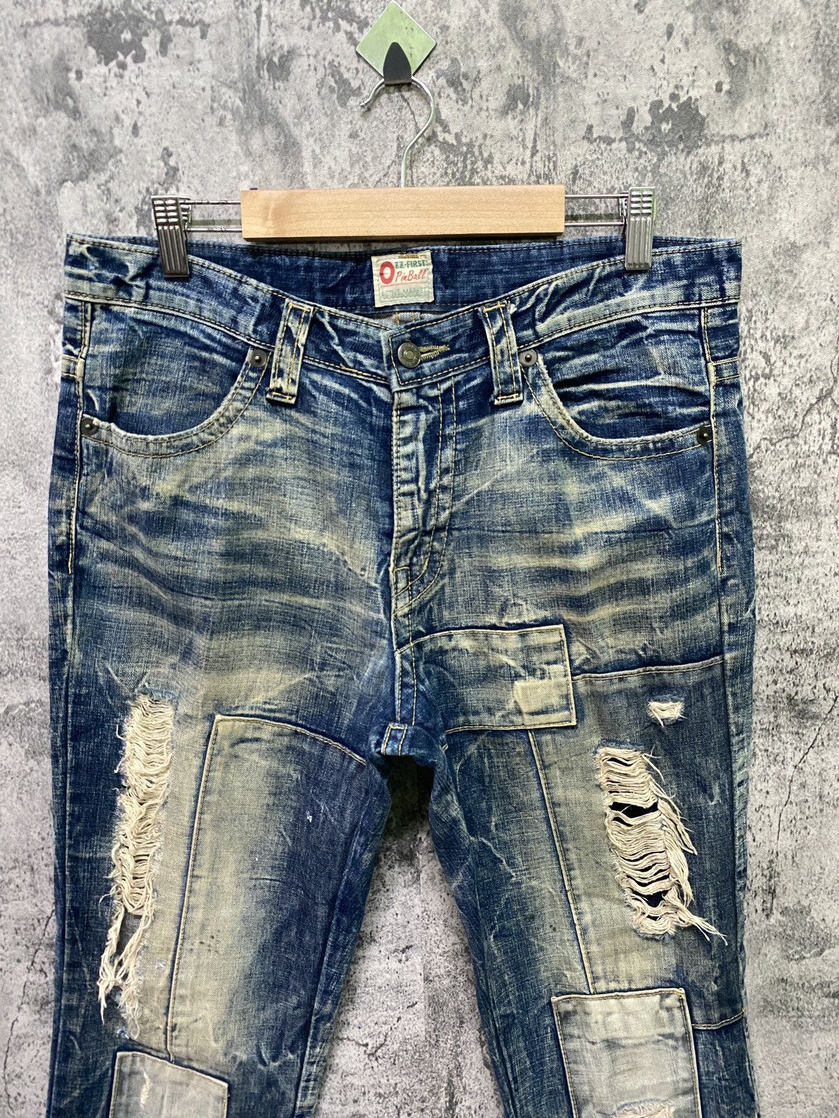 Designer ZZ FIRST PINBALL Jeans Bootcut Kapital Style Denim Pant Size US 32 / EU 48 - 3 Thumbnail