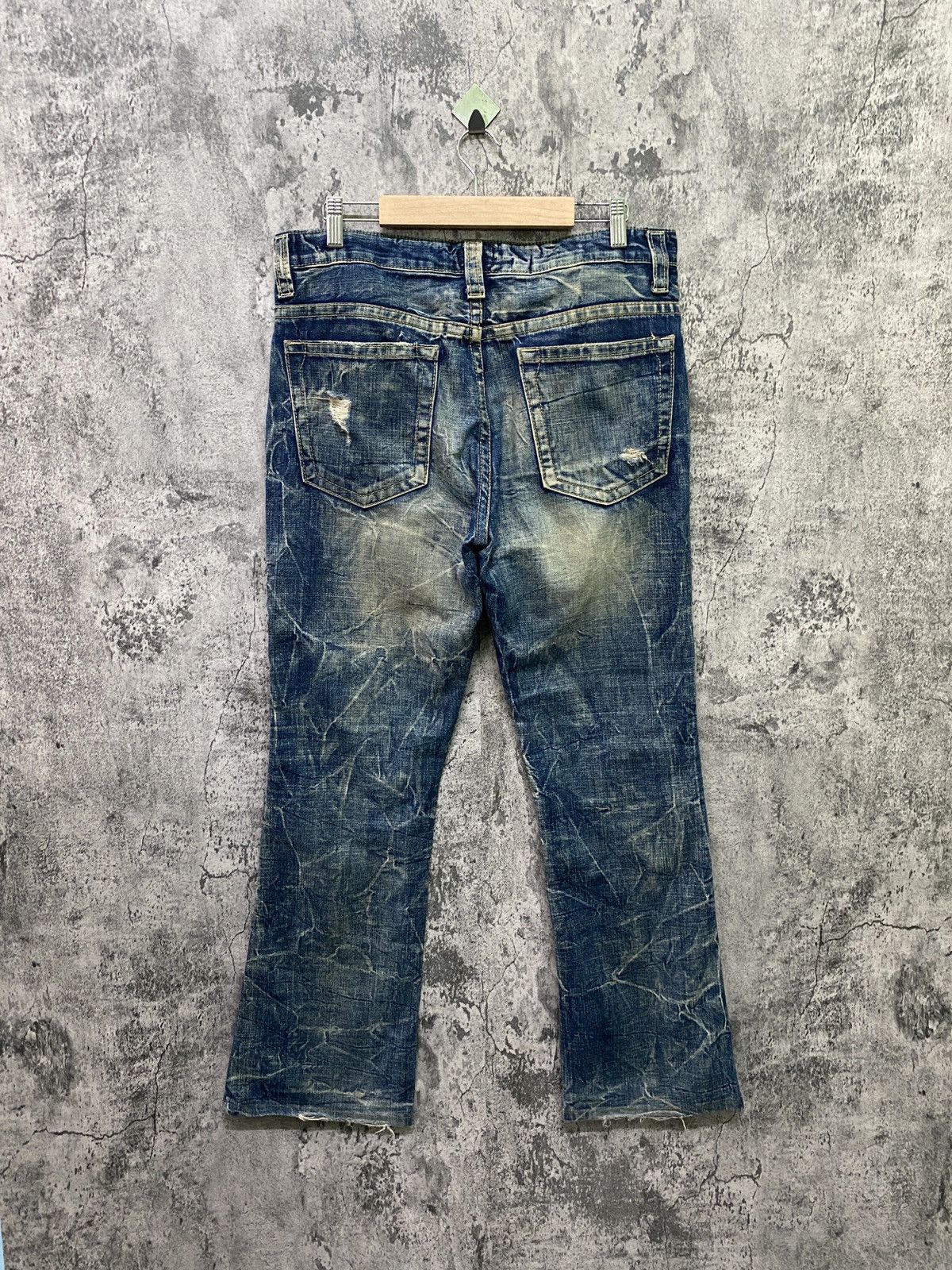 Designer ZZ FIRST PINBALL Jeans Bootcut Kapital Style Denim Pant Size US 32 / EU 48 - 2 Thumbnail