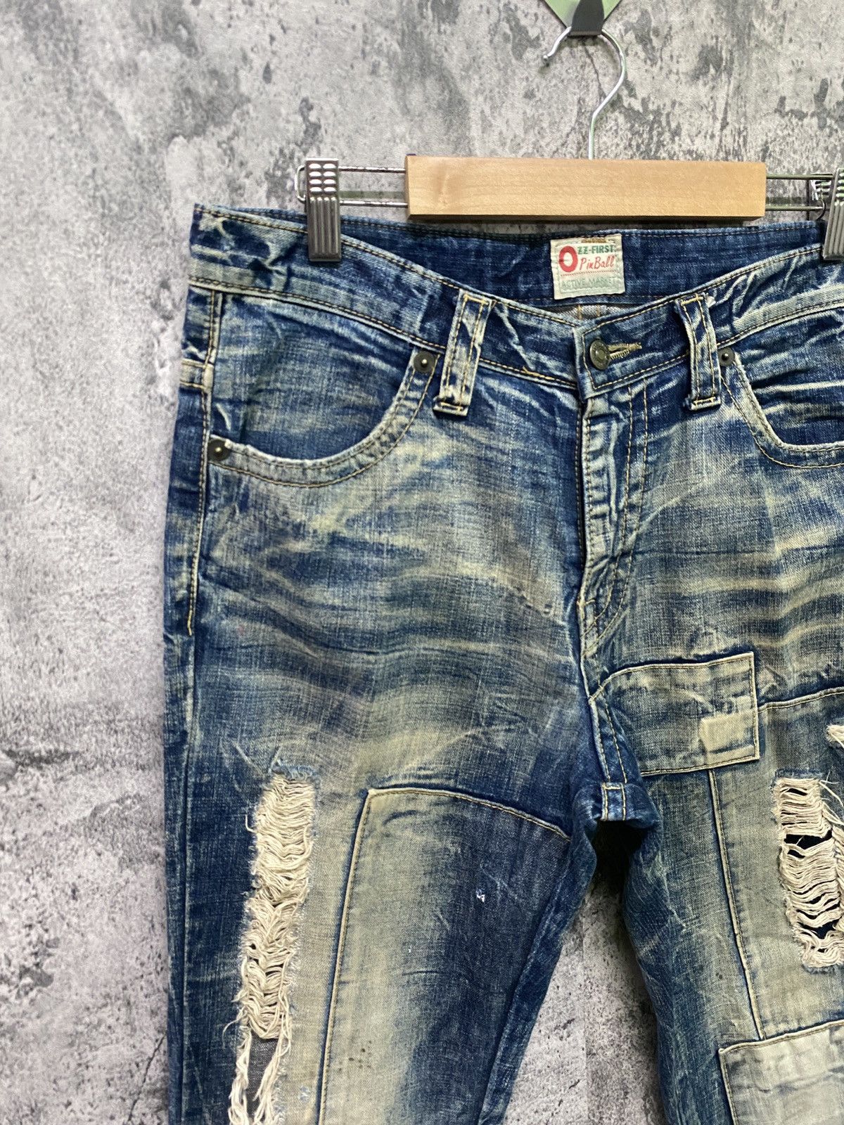 Designer ZZ FIRST PINBALL Jeans Bootcut Kapital Style Denim Pant Size US 32 / EU 48 - 4 Thumbnail