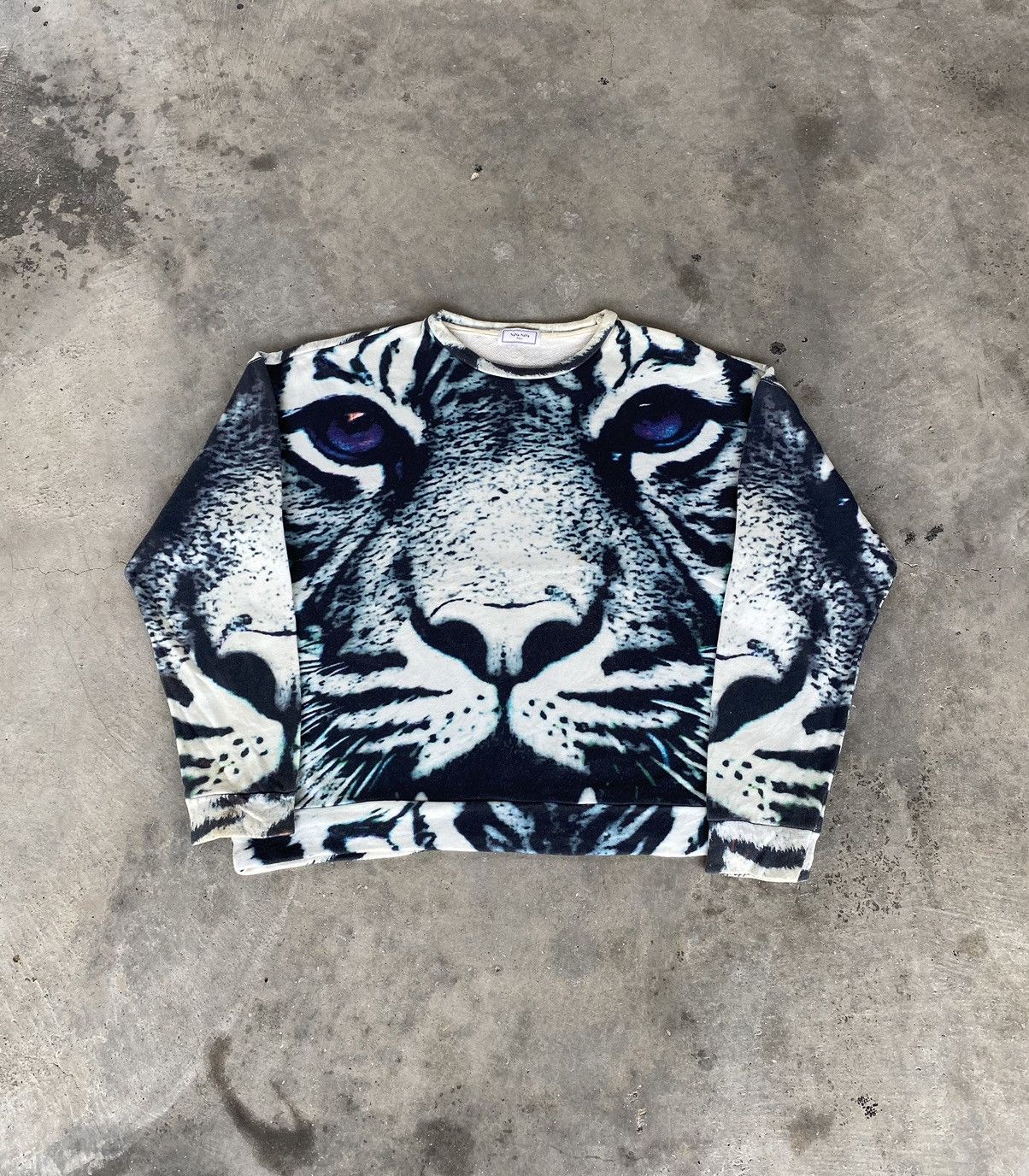 image of Archival Clothing x Avant Garde Achievers Made In Japan Crop Top Sweatshirt Inspired Jpg in White, 