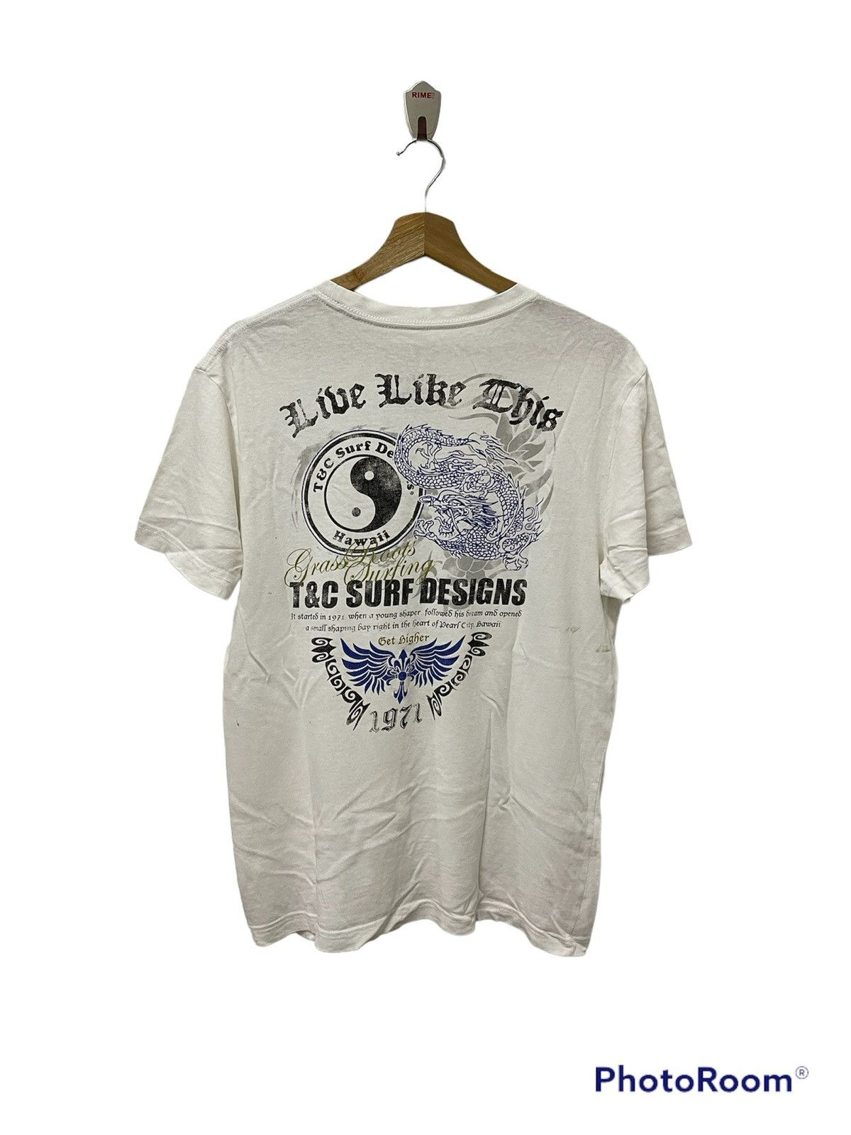 Dragonfly × Japanese Brand × Vintage Vintage T&C Surf Design Dragonfly Big Logo Tshirt Size US M / EU 48-50 / 2 - 1 Thumbnail