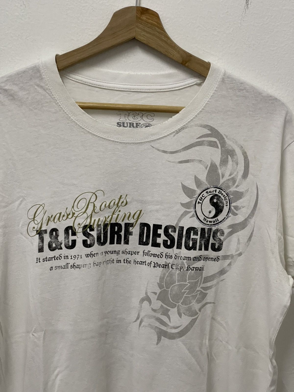Dragonfly × Japanese Brand × Vintage Vintage T&C Surf Design Dragonfly Big Logo Tshirt Size US M / EU 48-50 / 2 - 4 Thumbnail