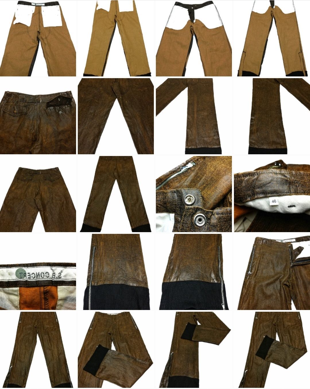 Japanese Brand 🔥Japanese S.B Concept Brown Nylon Zipper Casual Pants🔥 Size US 31 - 21 Thumbnail