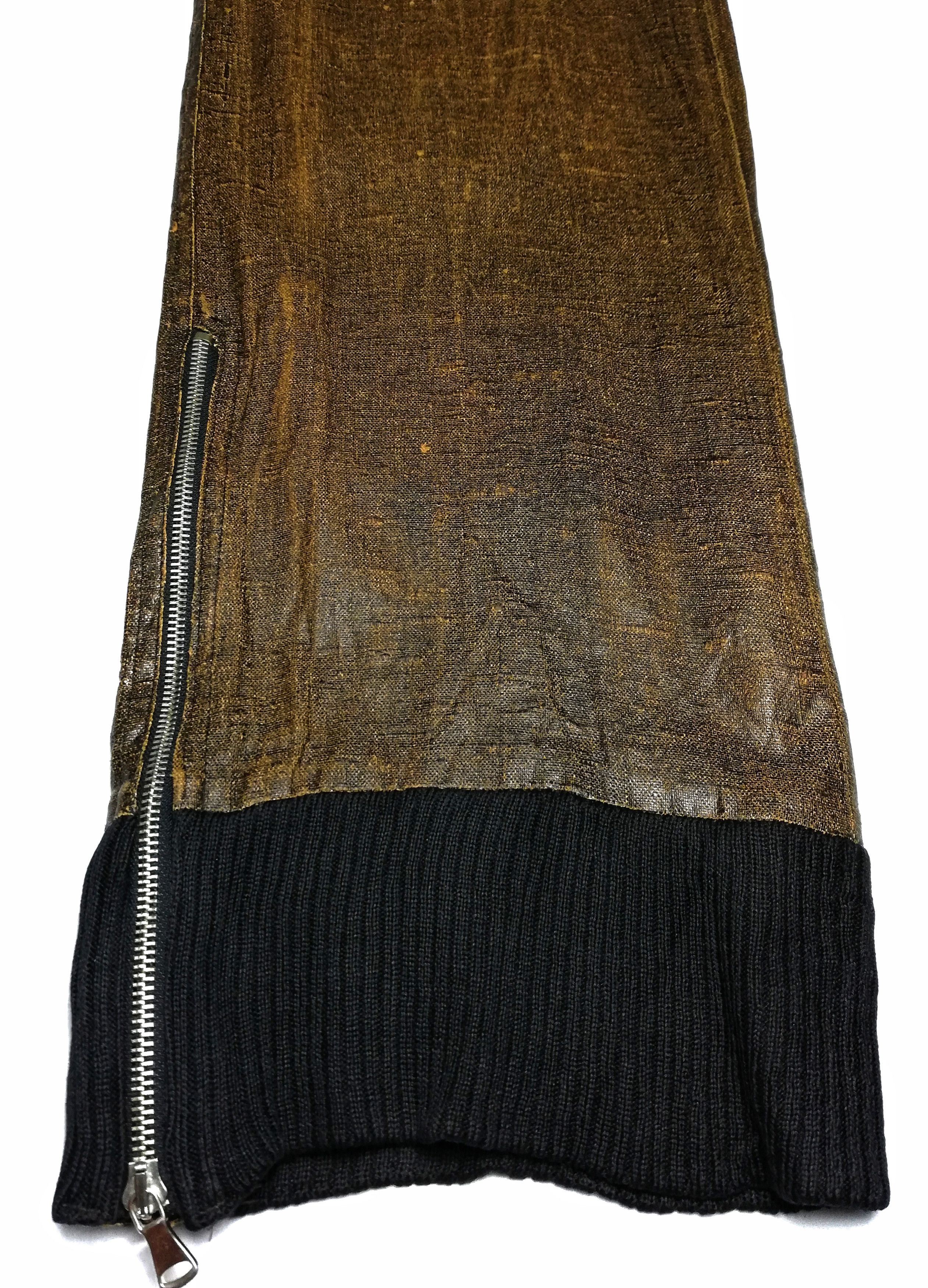 Japanese Brand 🔥Japanese S.B Concept Brown Nylon Zipper Casual Pants🔥 Size US 31 - 6 Thumbnail