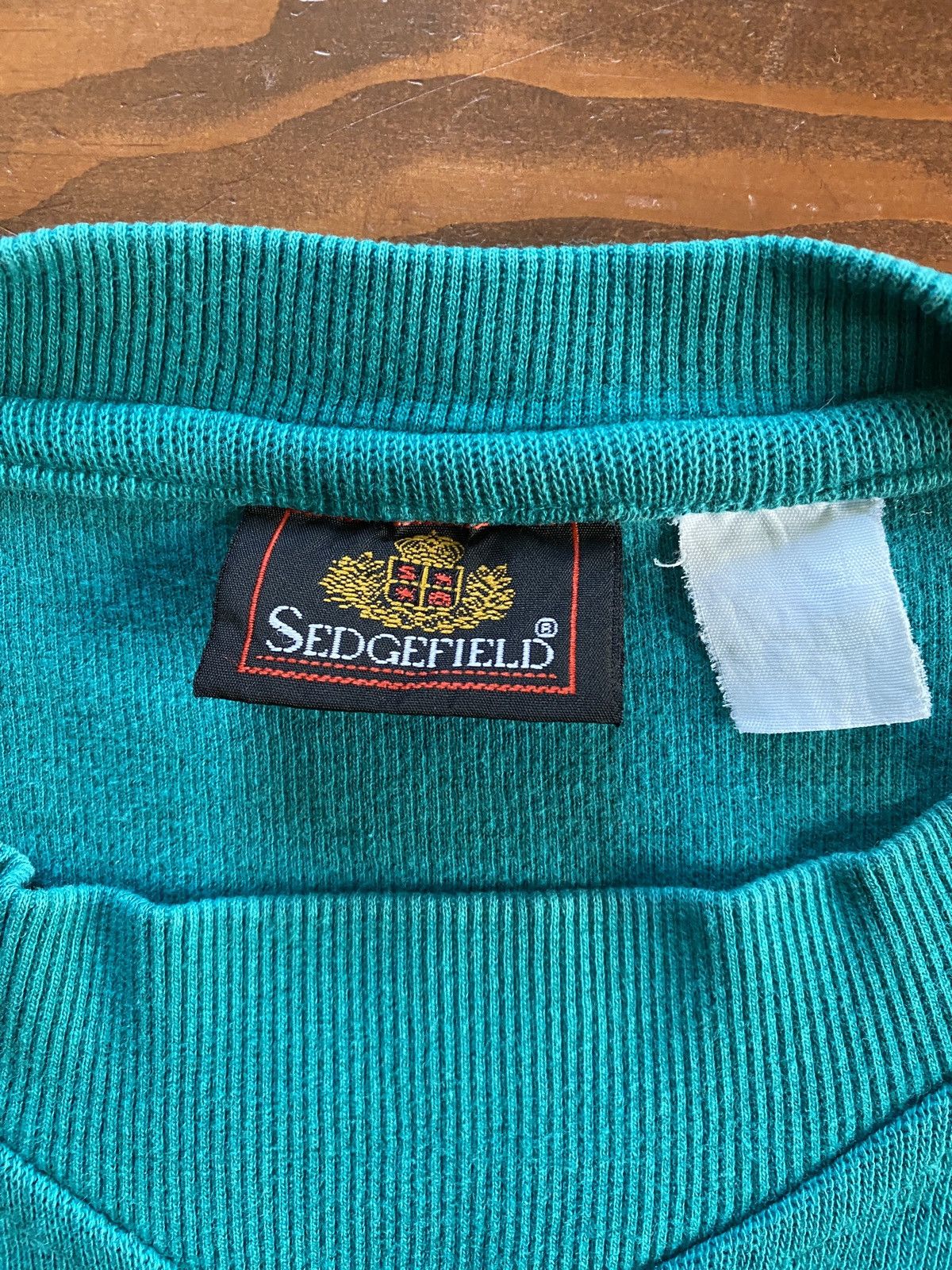Vintage Vintage 90’s Sedgefield Teal Sweater Size US XL / EU 56 / 4 - 4 Thumbnail