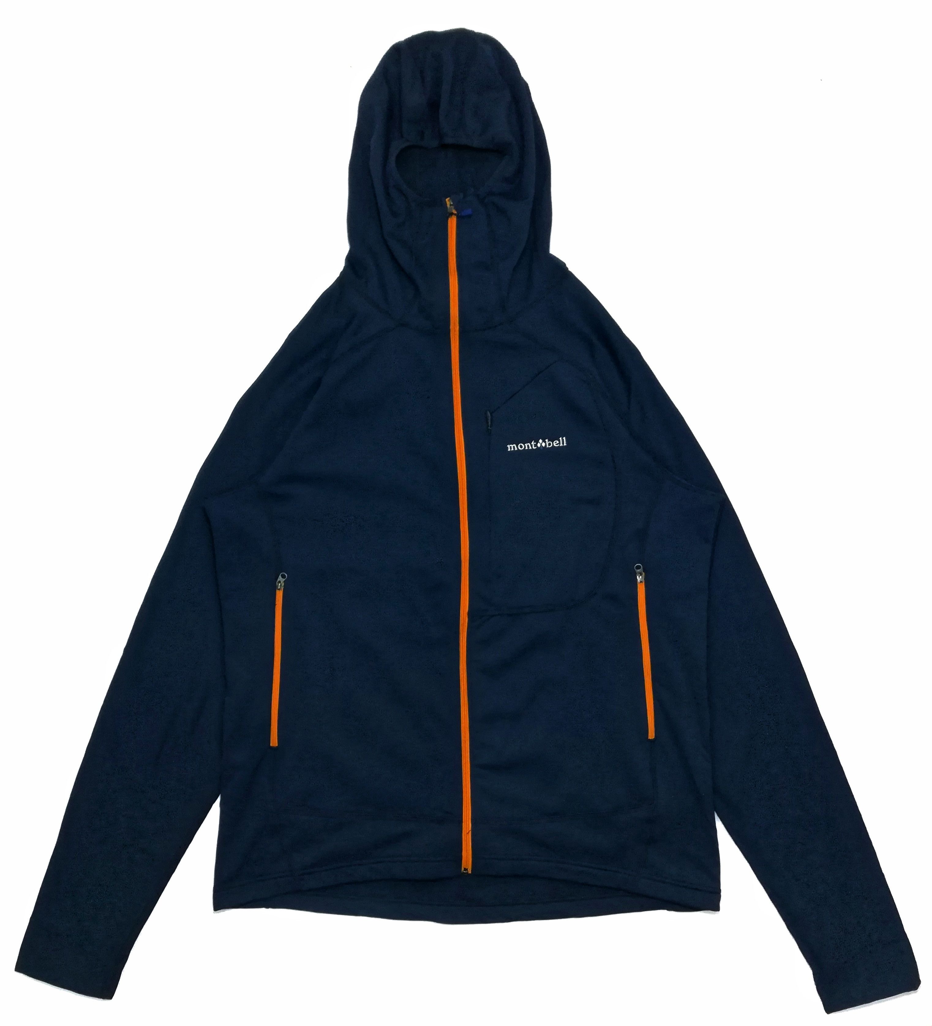 image of Montbell Stretch Climaplus Hoodie Zipper Light Jacket in Bleu Navy, Men's (Size XL)