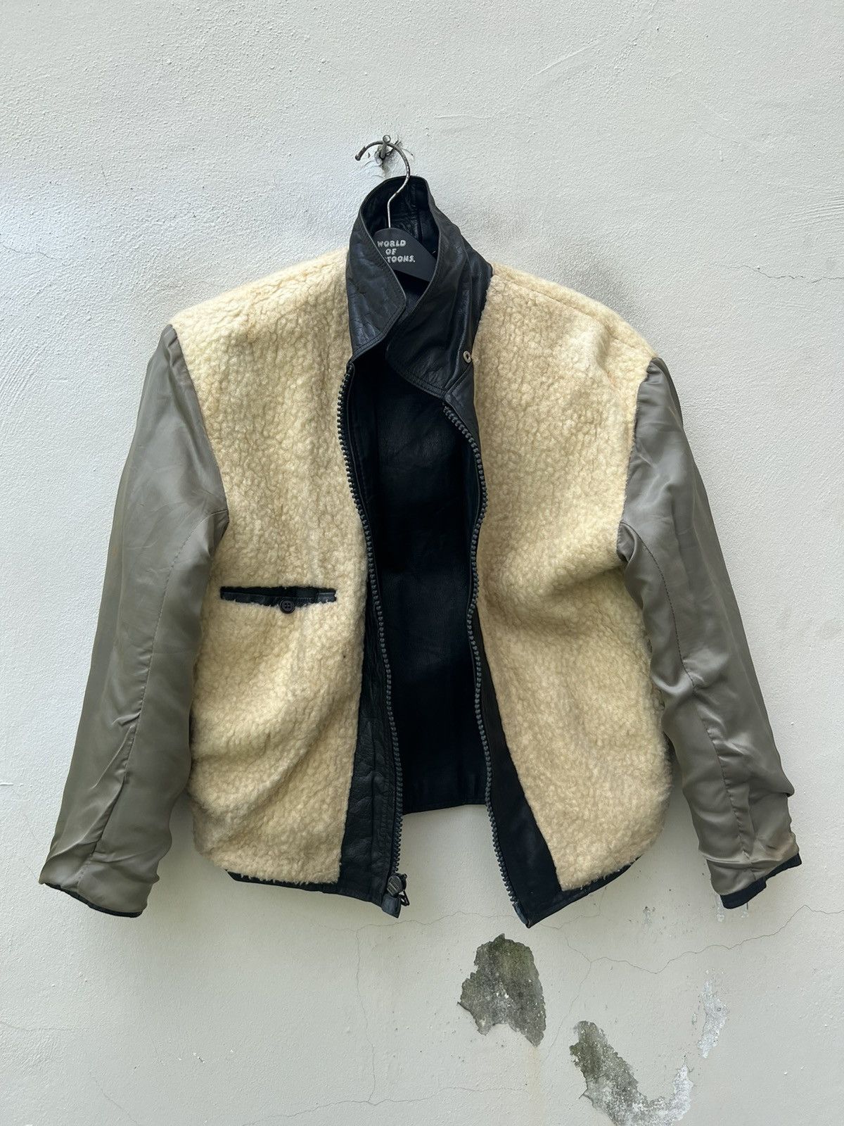Deluxeware × Vintage Vintage Deluxe Japan Fade Black Leather Sherpa Jacket Size US M / EU 48-50 / 2 - 20 Thumbnail