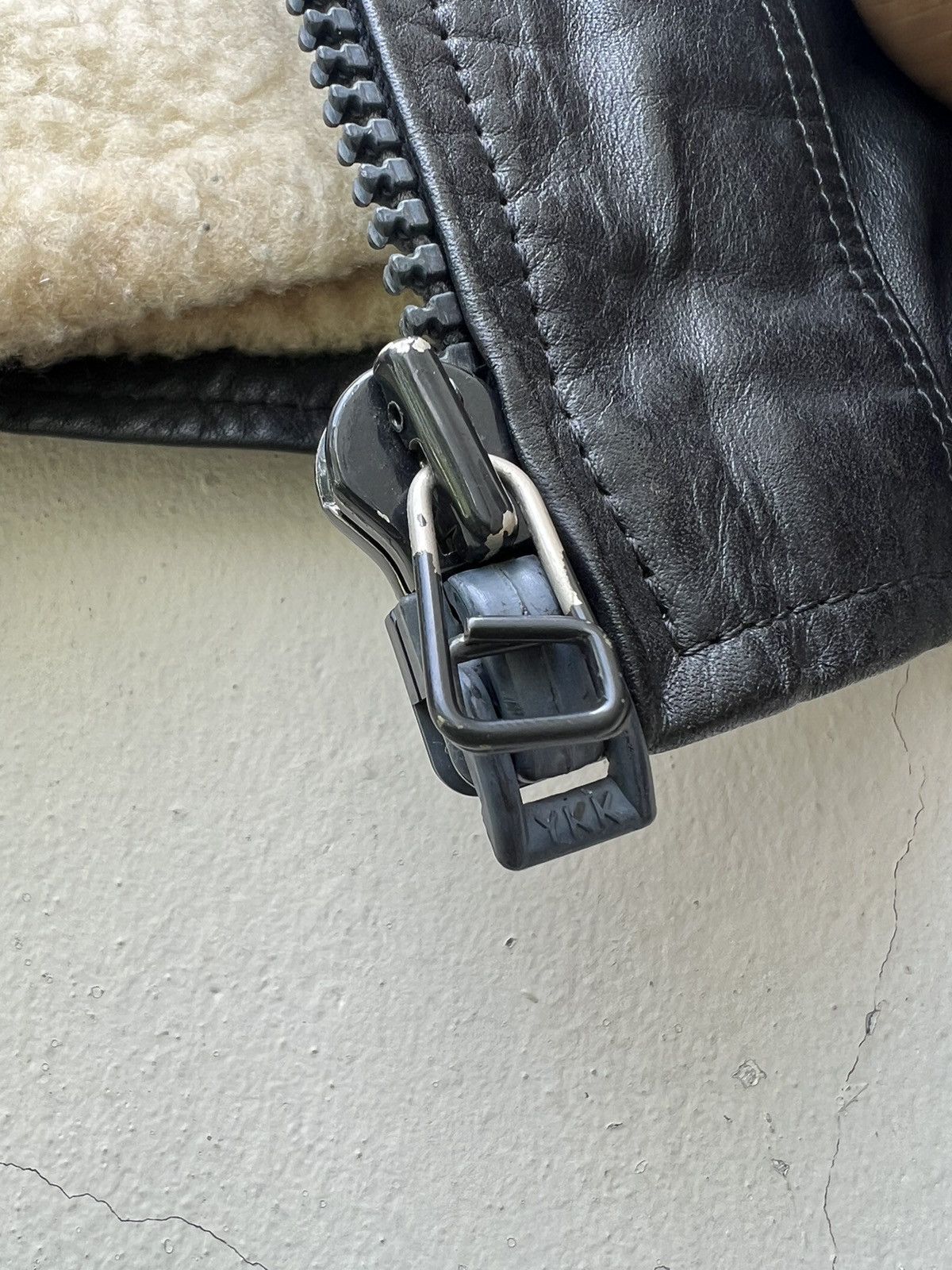 Deluxeware × Vintage Vintage Deluxe Japan Fade Black Leather Sherpa Jacket Size US M / EU 48-50 / 2 - 10 Thumbnail