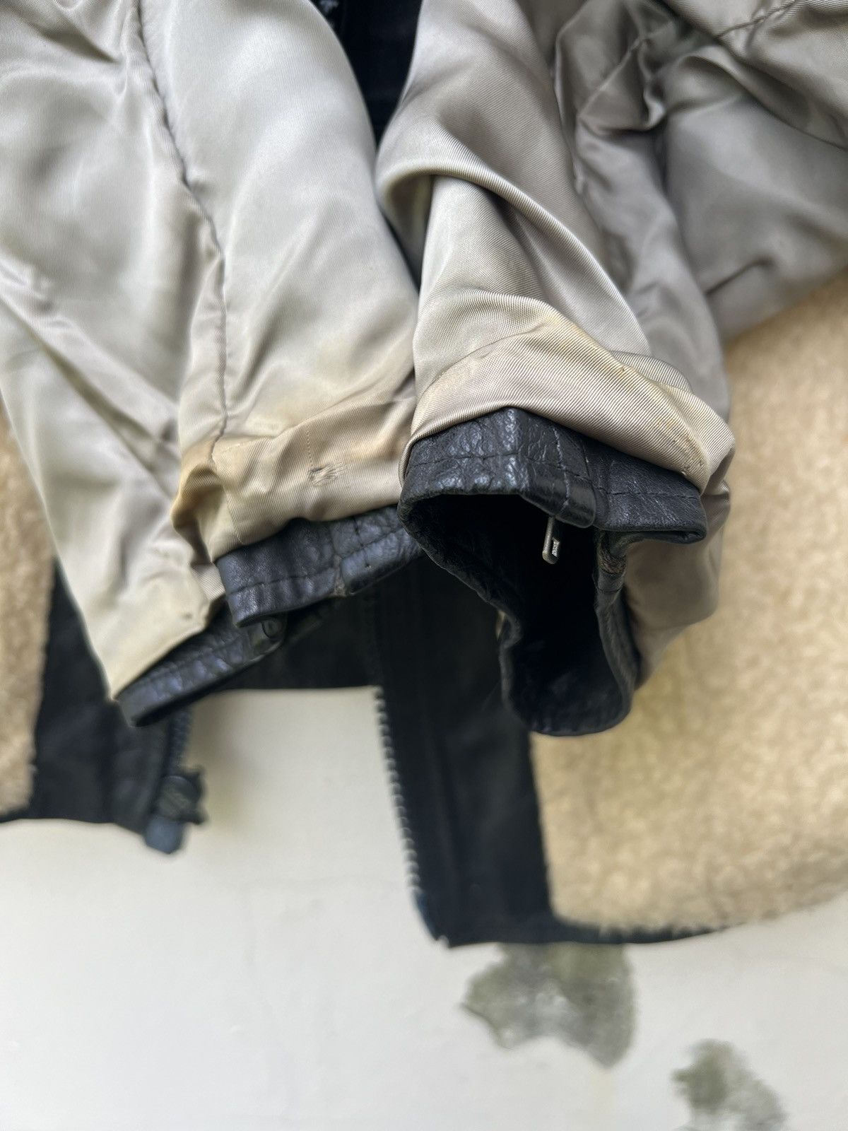Deluxeware × Vintage Vintage Deluxe Japan Fade Black Leather Sherpa Jacket Size US M / EU 48-50 / 2 - 22 Thumbnail