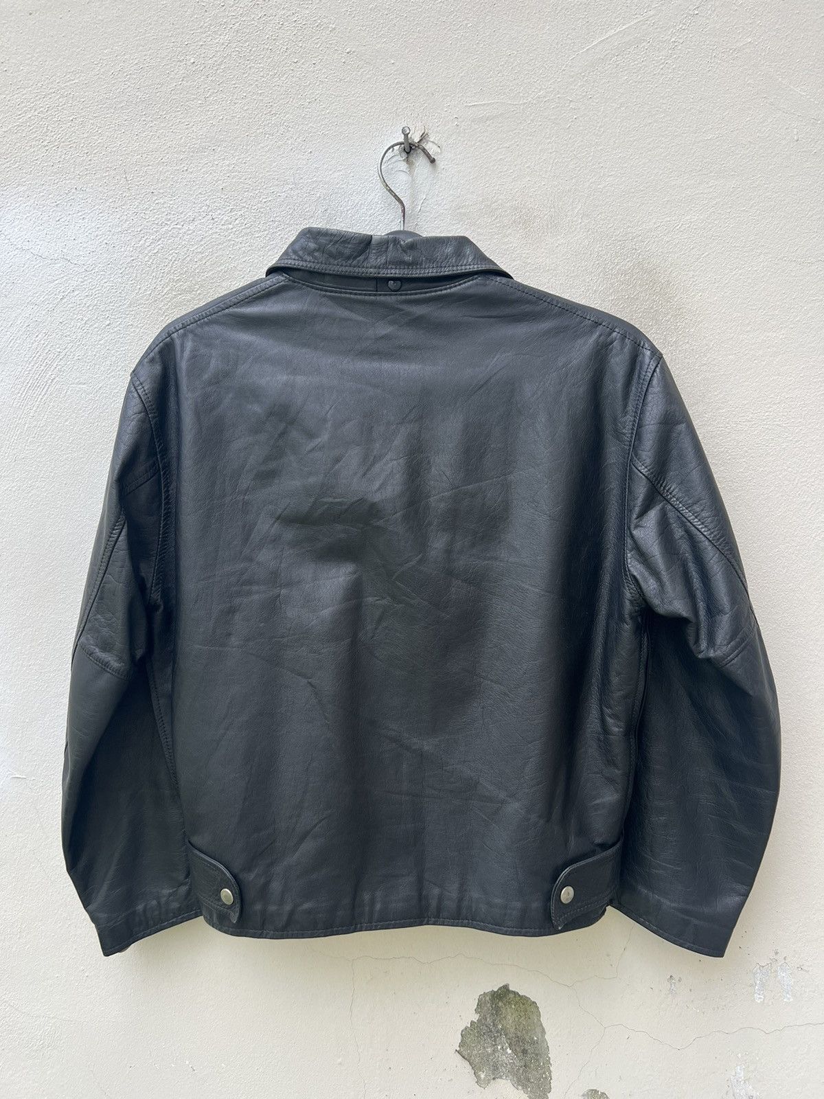 Deluxeware × Vintage Vintage Deluxe Japan Fade Black Leather Sherpa Jacket Size US M / EU 48-50 / 2 - 14 Thumbnail