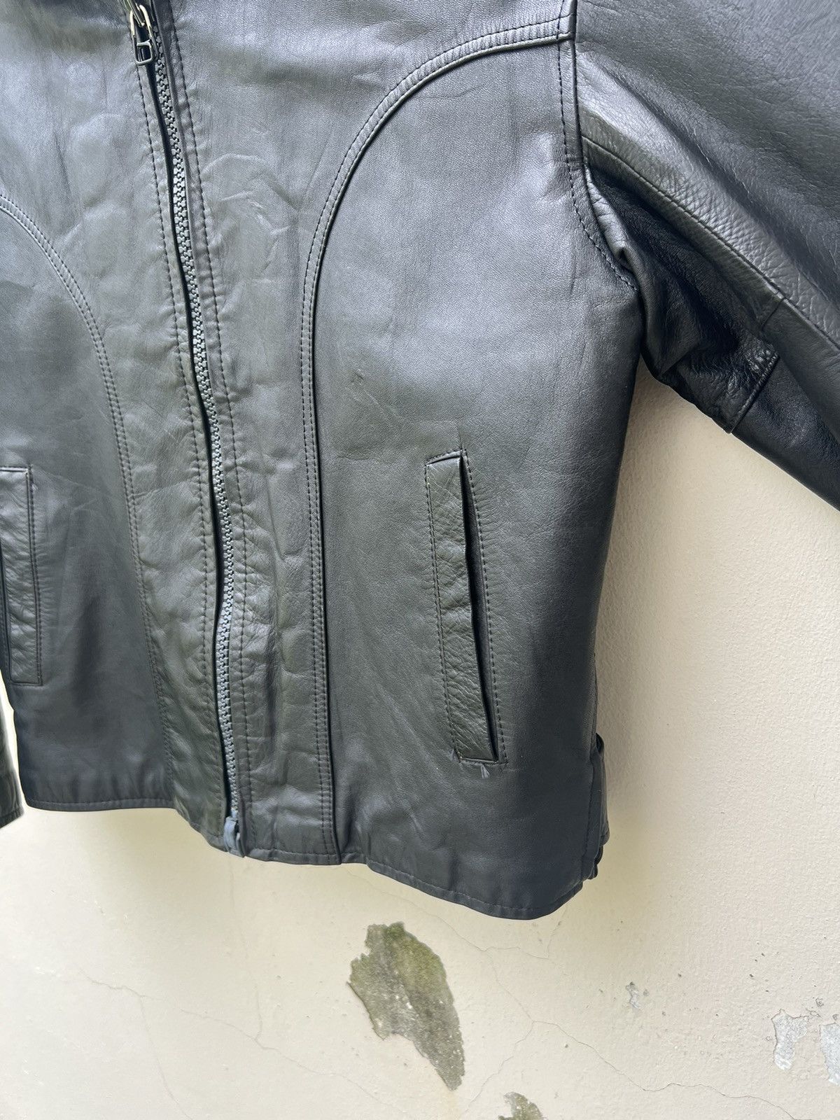 Deluxeware × Vintage Vintage Deluxe Japan Fade Black Leather Sherpa Jacket Size US M / EU 48-50 / 2 - 9 Thumbnail