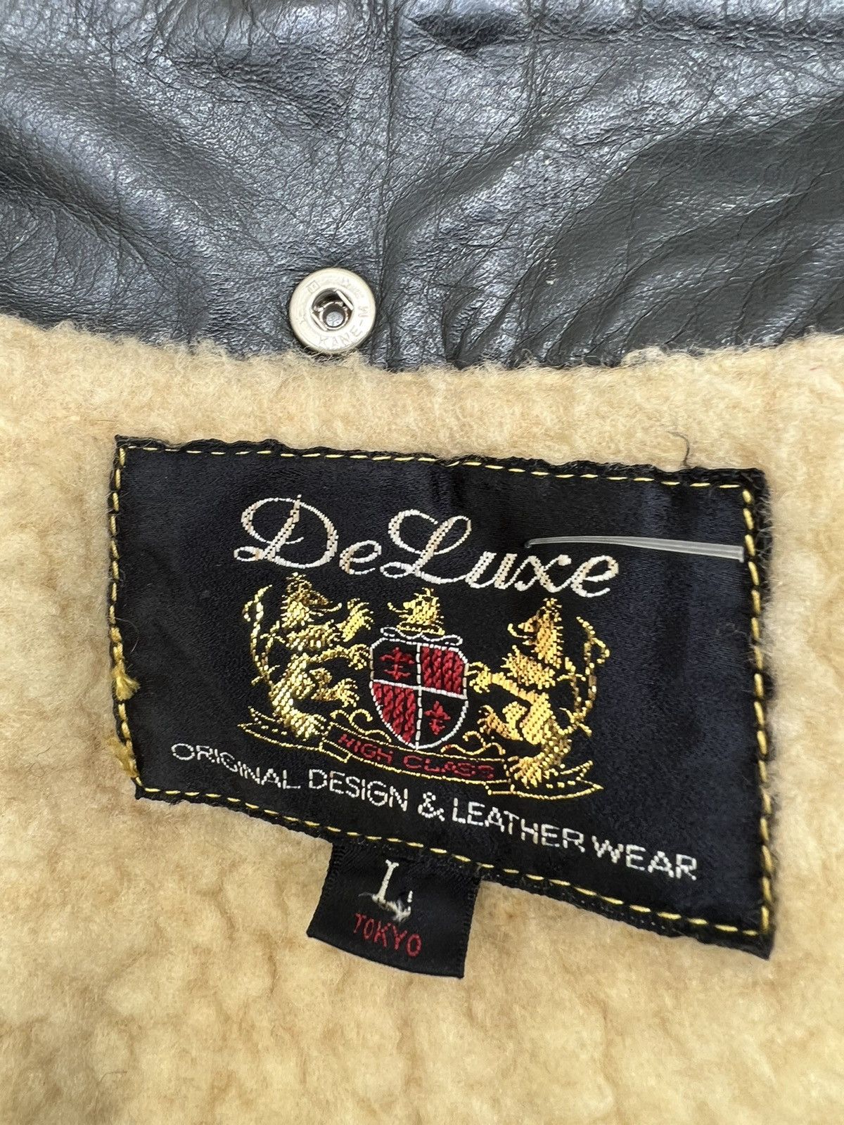 Deluxeware × Vintage Vintage Deluxe Japan Fade Black Leather Sherpa Jacket Size US M / EU 48-50 / 2 - 25 Thumbnail