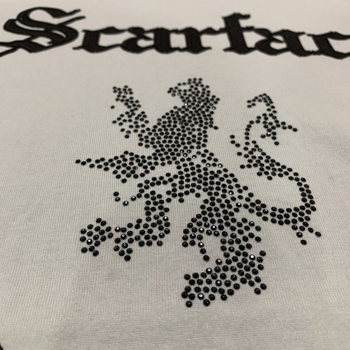 Japanese Brand ELLE HOMME Scarface Swarovski BigLogo Poem Luxury Tee Shirt Size S / US 4 / IT 40 - 4 Thumbnail