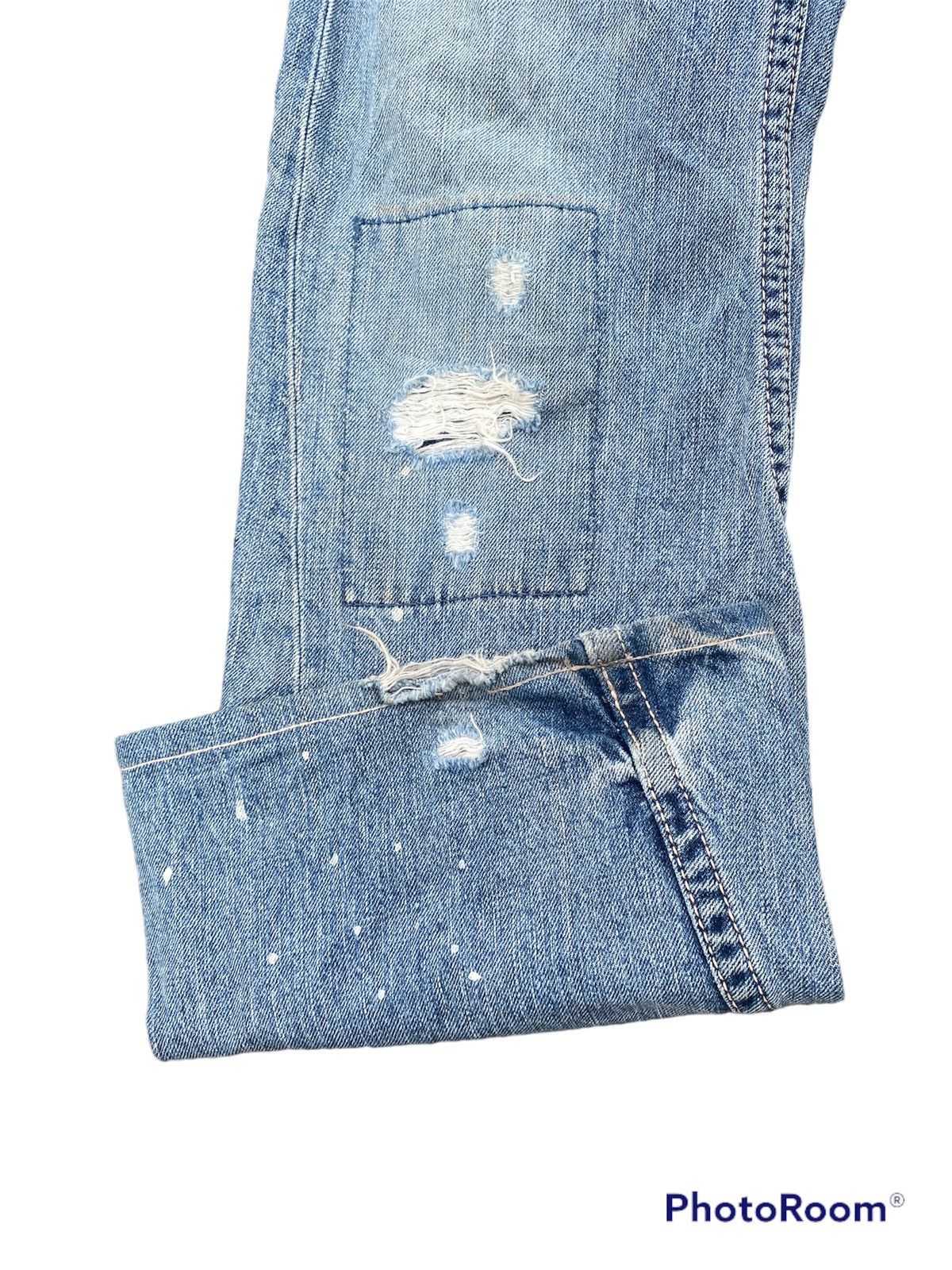 Japanese Brand On Board Distressed Jeans Made in Japan Size 30" / US 8 / IT 44 - 5 Thumbnail