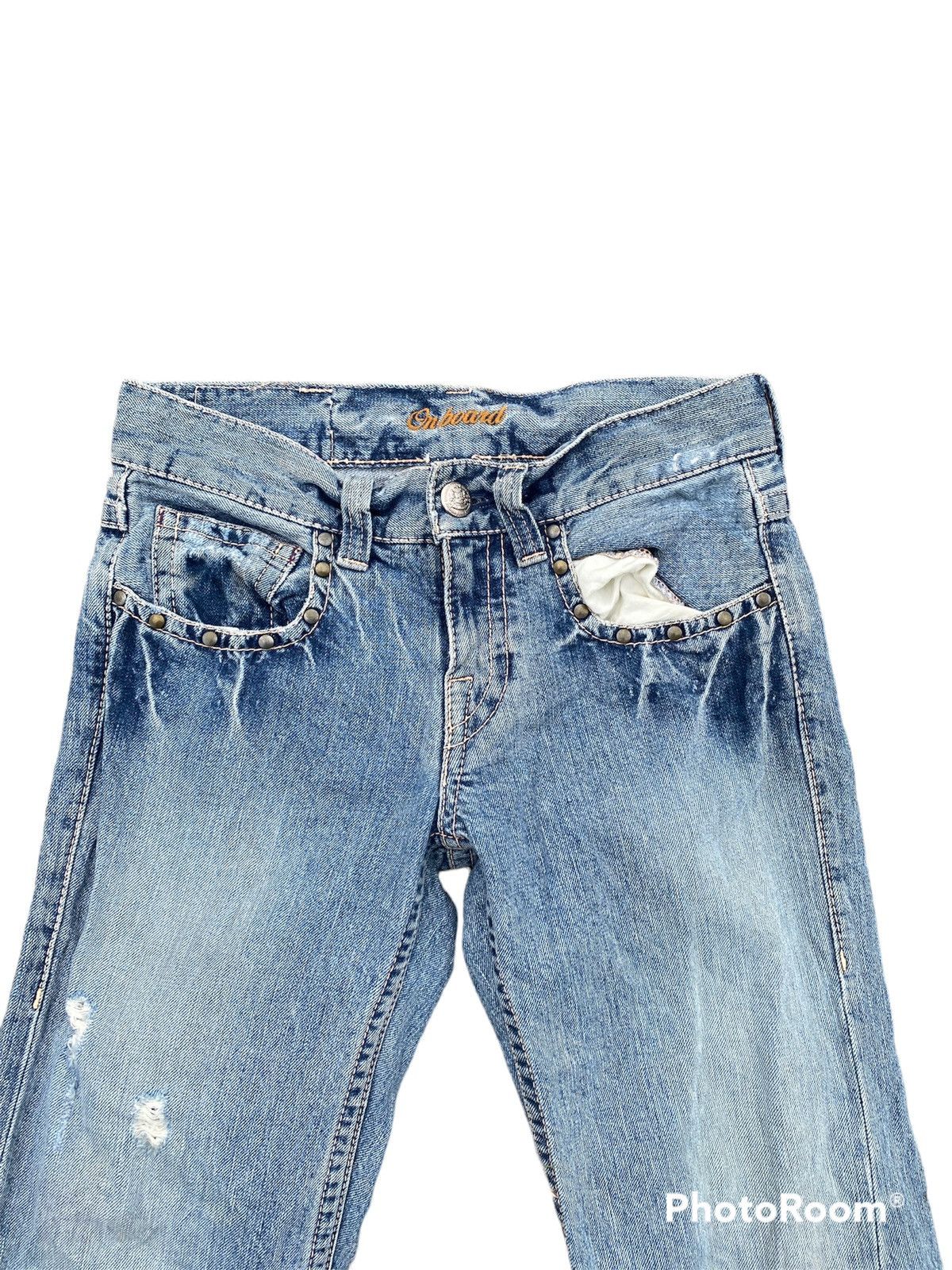 Japanese Brand On Board Distressed Jeans Made in Japan Size 30" / US 8 / IT 44 - 7 Thumbnail