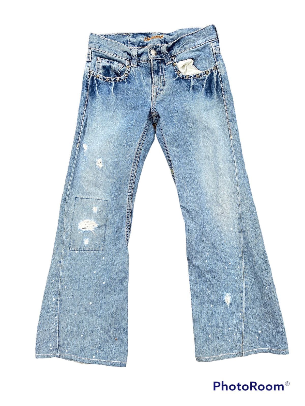 Japanese Brand On Board Distressed Jeans Made in Japan Size 30" / US 8 / IT 44 - 1 Thumbnail