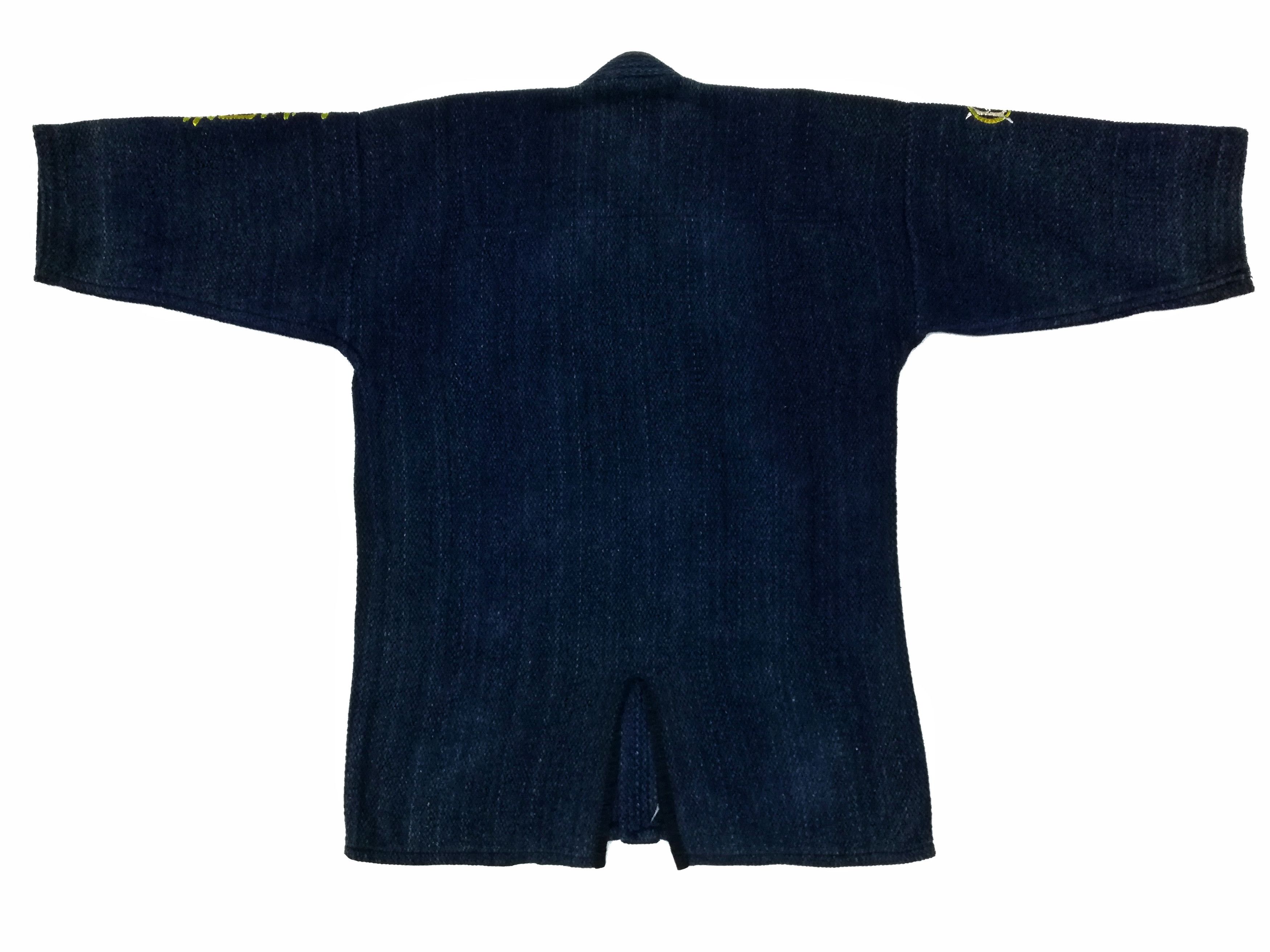 Art Comes First × Indigo × Japanese Brand 🔥Natural Indigo Cotton Noragi Kimono 🇯🇵 Sanjuro Jacket Size US M / EU 48-50 / 2 - 9 Thumbnail