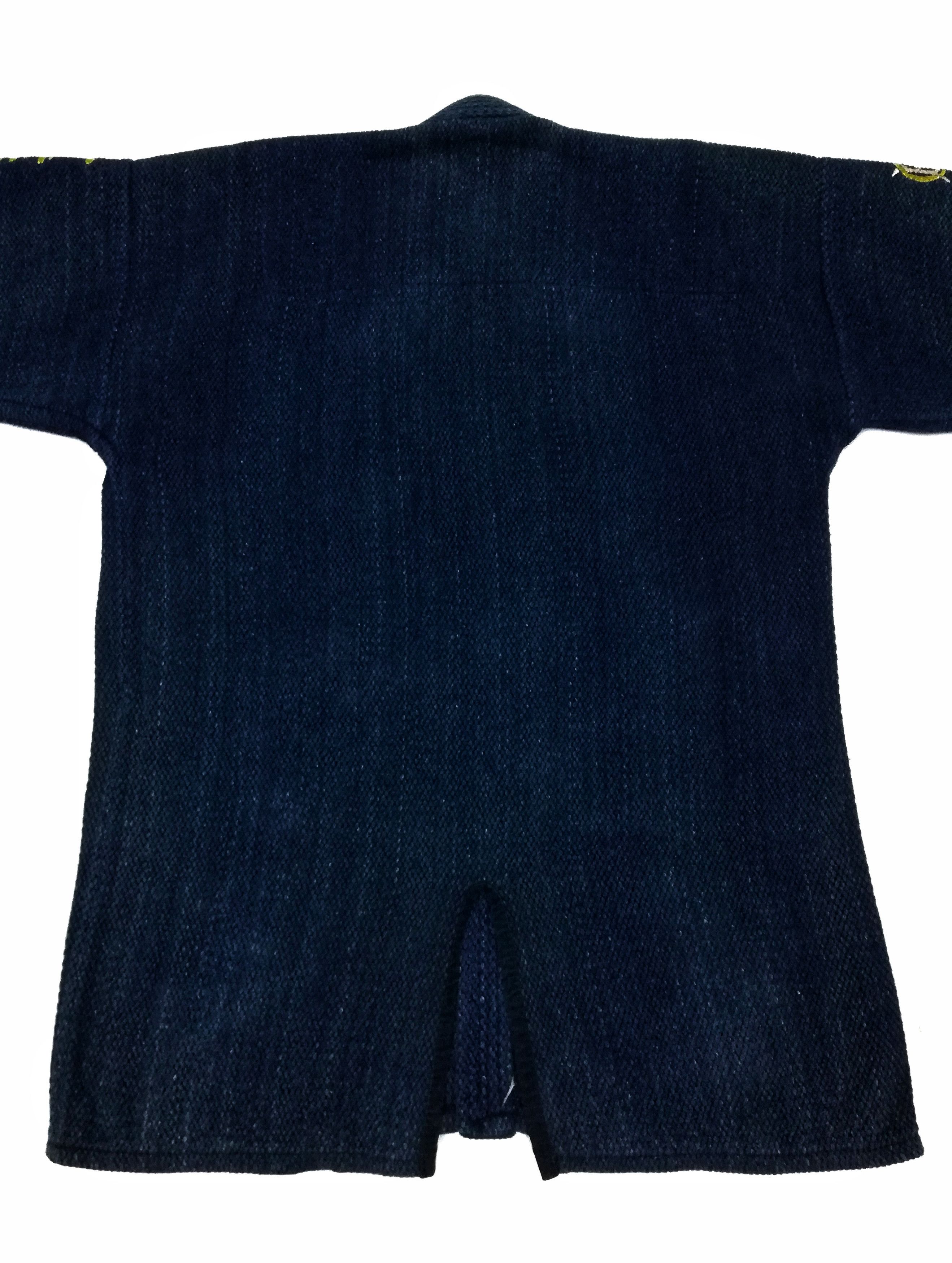 Art Comes First × Indigo × Japanese Brand 🔥Natural Indigo Cotton Noragi Kimono 🇯🇵 Sanjuro Jacket Size US M / EU 48-50 / 2 - 10 Thumbnail