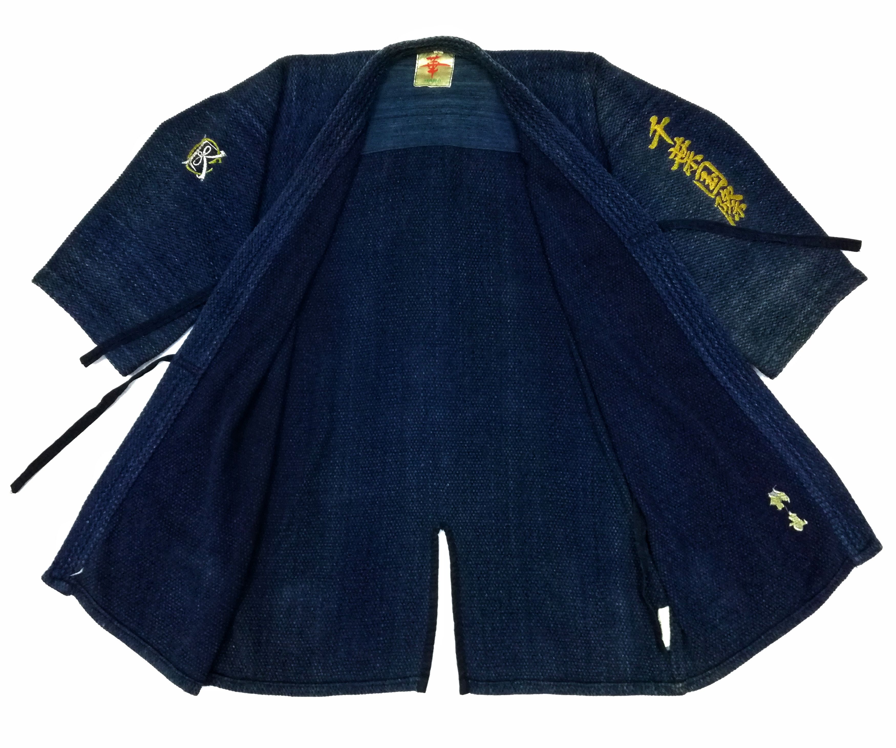 Art Comes First × Indigo × Japanese Brand 🔥Natural Indigo Cotton Noragi Kimono 🇯🇵 Sanjuro Jacket Size US M / EU 48-50 / 2 - 1 Thumbnail