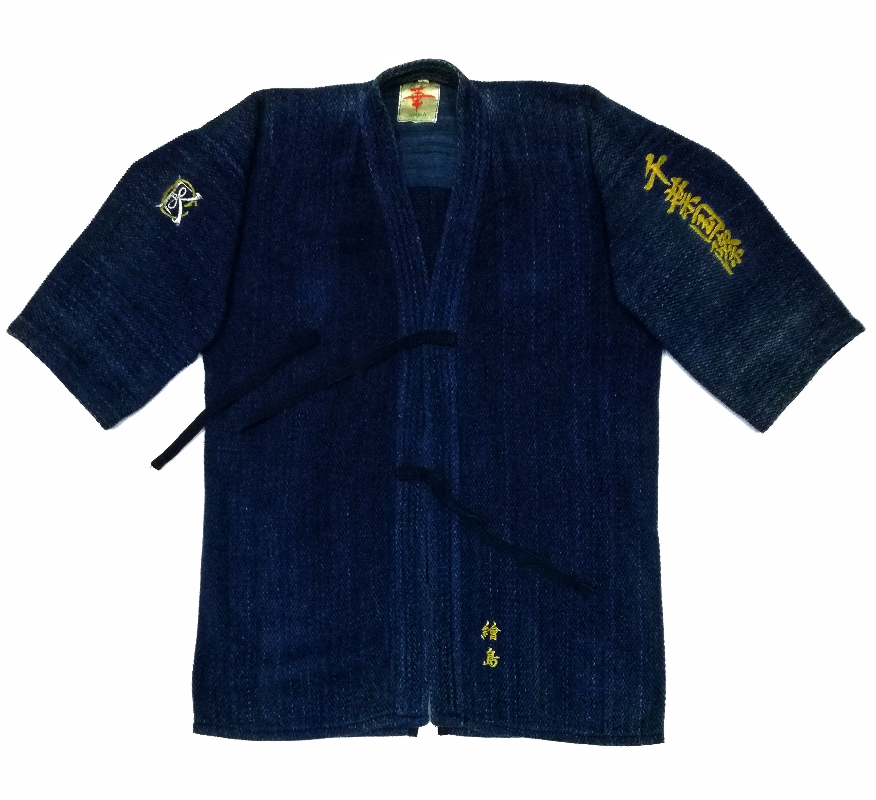 Art Comes First × Indigo × Japanese Brand 🔥Natural Indigo Cotton Noragi Kimono 🇯🇵 Sanjuro Jacket Size US M / EU 48-50 / 2 - 2 Thumbnail