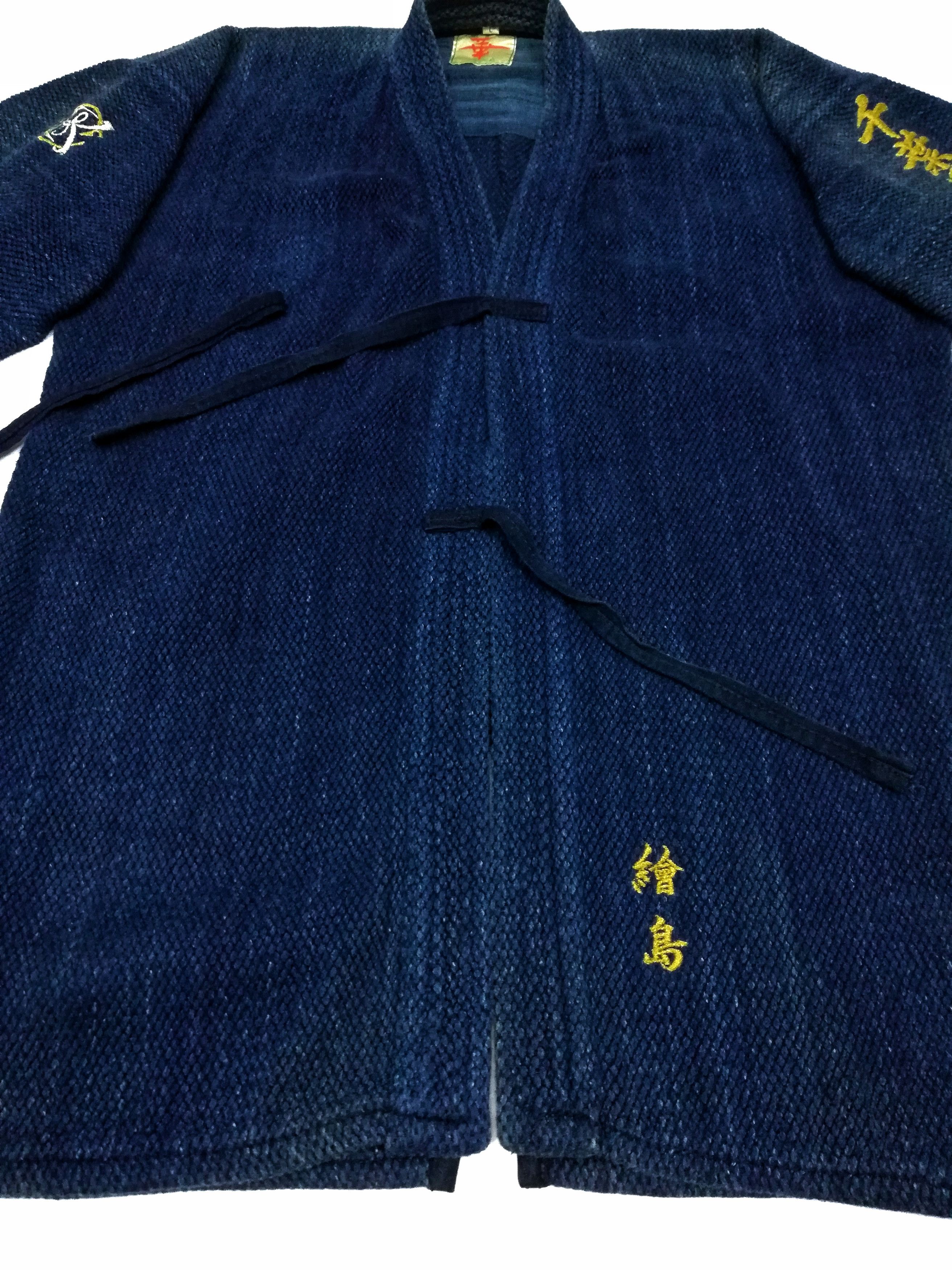 Art Comes First × Indigo × Japanese Brand 🔥Natural Indigo Cotton Noragi Kimono 🇯🇵 Sanjuro Jacket Size US M / EU 48-50 / 2 - 5 Thumbnail
