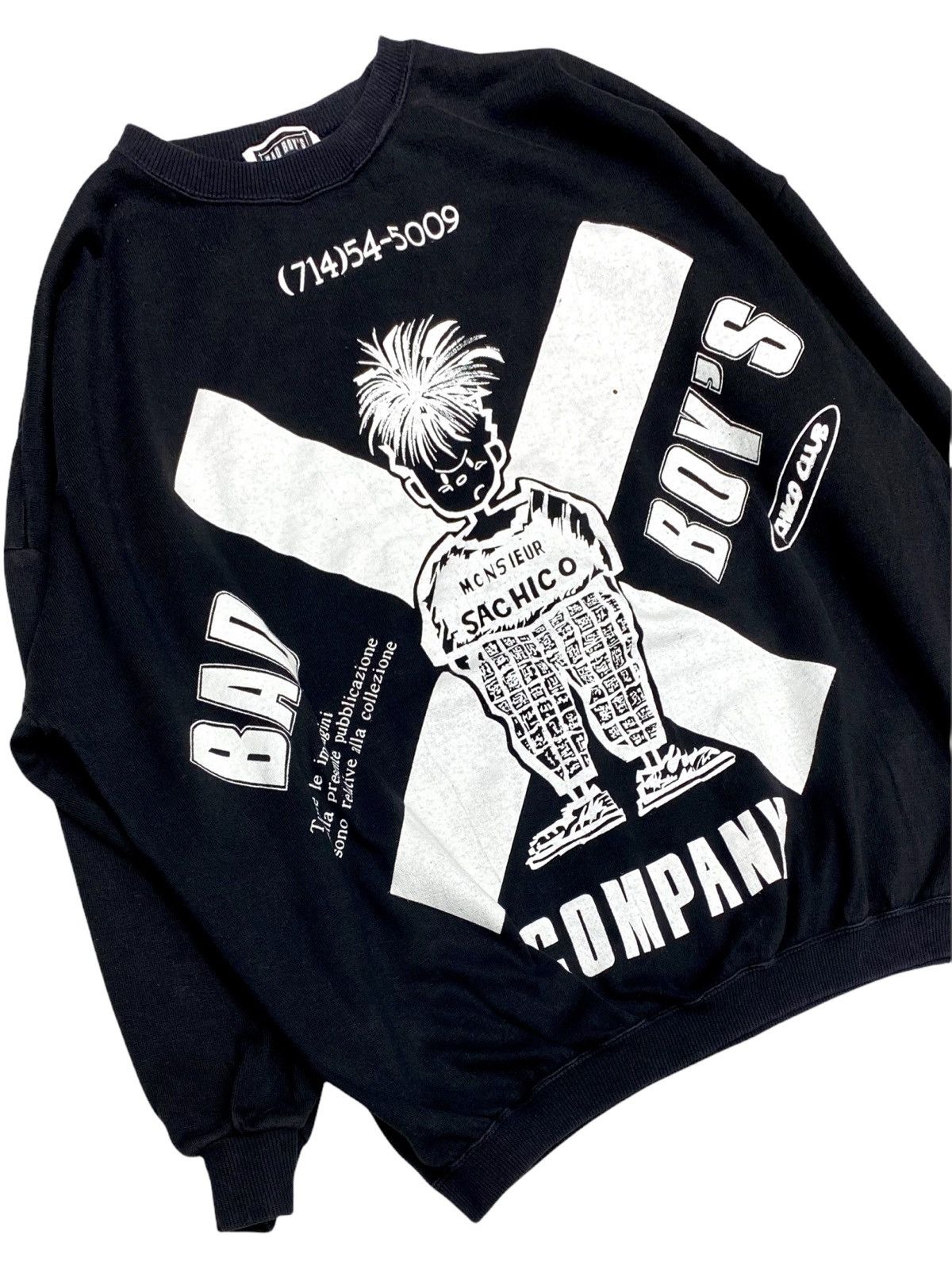Japanese Brand SWEATSHIRT BAD BOY’S COMPANY WITH BIG SPELLOUT LOGO Size US M / EU 48-50 / 2 - 6 Thumbnail