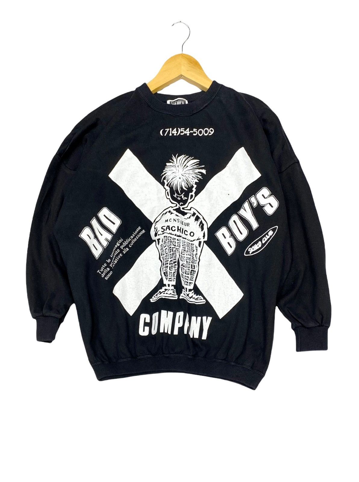 Japanese Brand SWEATSHIRT BAD BOY’S COMPANY WITH BIG SPELLOUT LOGO Size US M / EU 48-50 / 2 - 1 Thumbnail