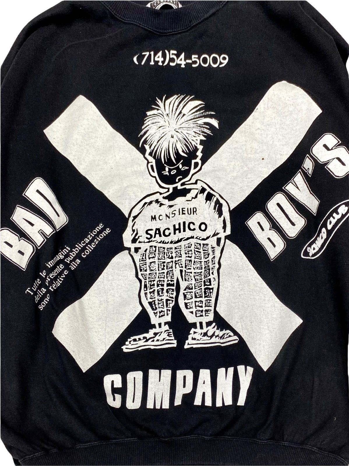 Japanese Brand SWEATSHIRT BAD BOY’S COMPANY WITH BIG SPELLOUT LOGO Size US M / EU 48-50 / 2 - 4 Thumbnail