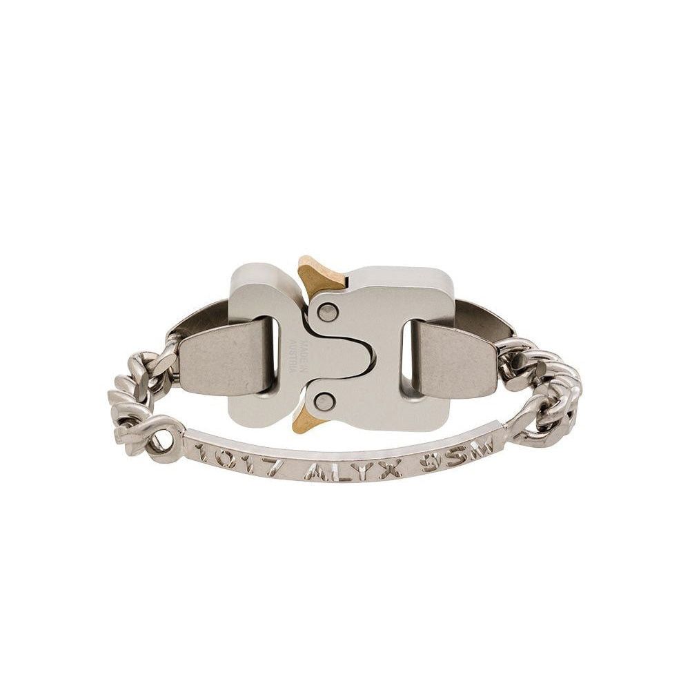 image of 1017 Alyx 9Sm Unisex Buckle Bracelet Silver in Grey, Men's (Size 36)