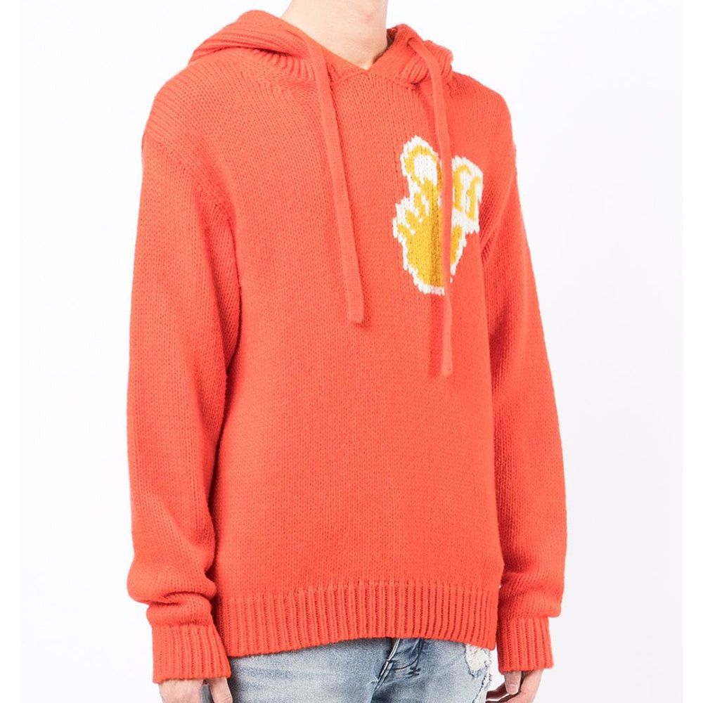 Off-White Off-White Men's Intarsia Knit Wool Chunky Hoodie Sweatshirt Size US S / EU 44-46 / 1 - 2 Thumbnail