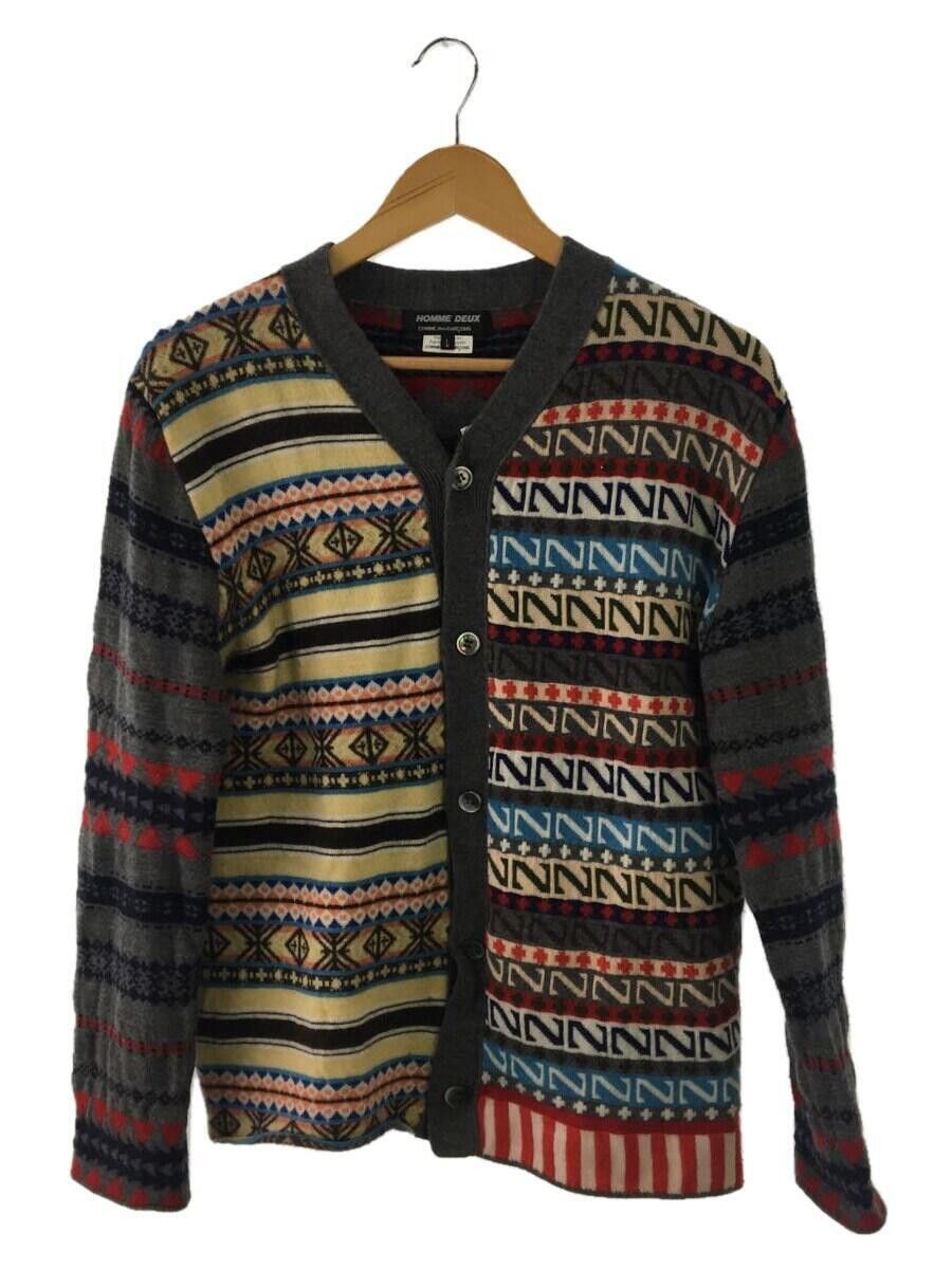 image of Comme Des Garcons x Comme Des Garcons Homme Deux Ad2013 Native Stripe Pattern Button Knit Cardigan 