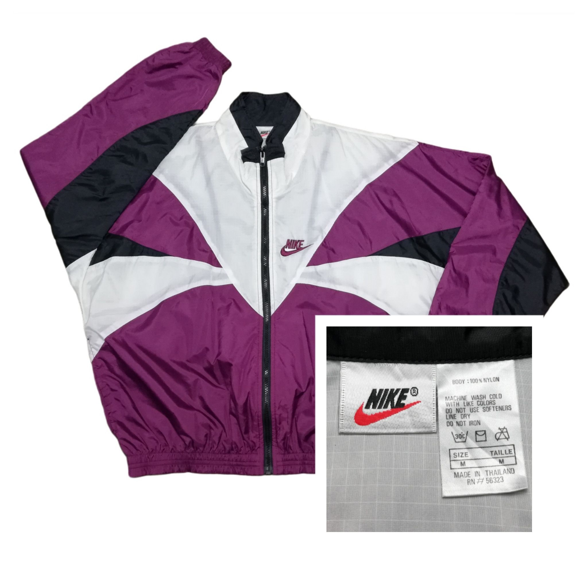 Nike 🔥90's Nike Swoosh Small Logo Colorblock Windbreaker Jacket Size US M / EU 48-50 / 2 - 1 Thumbnail