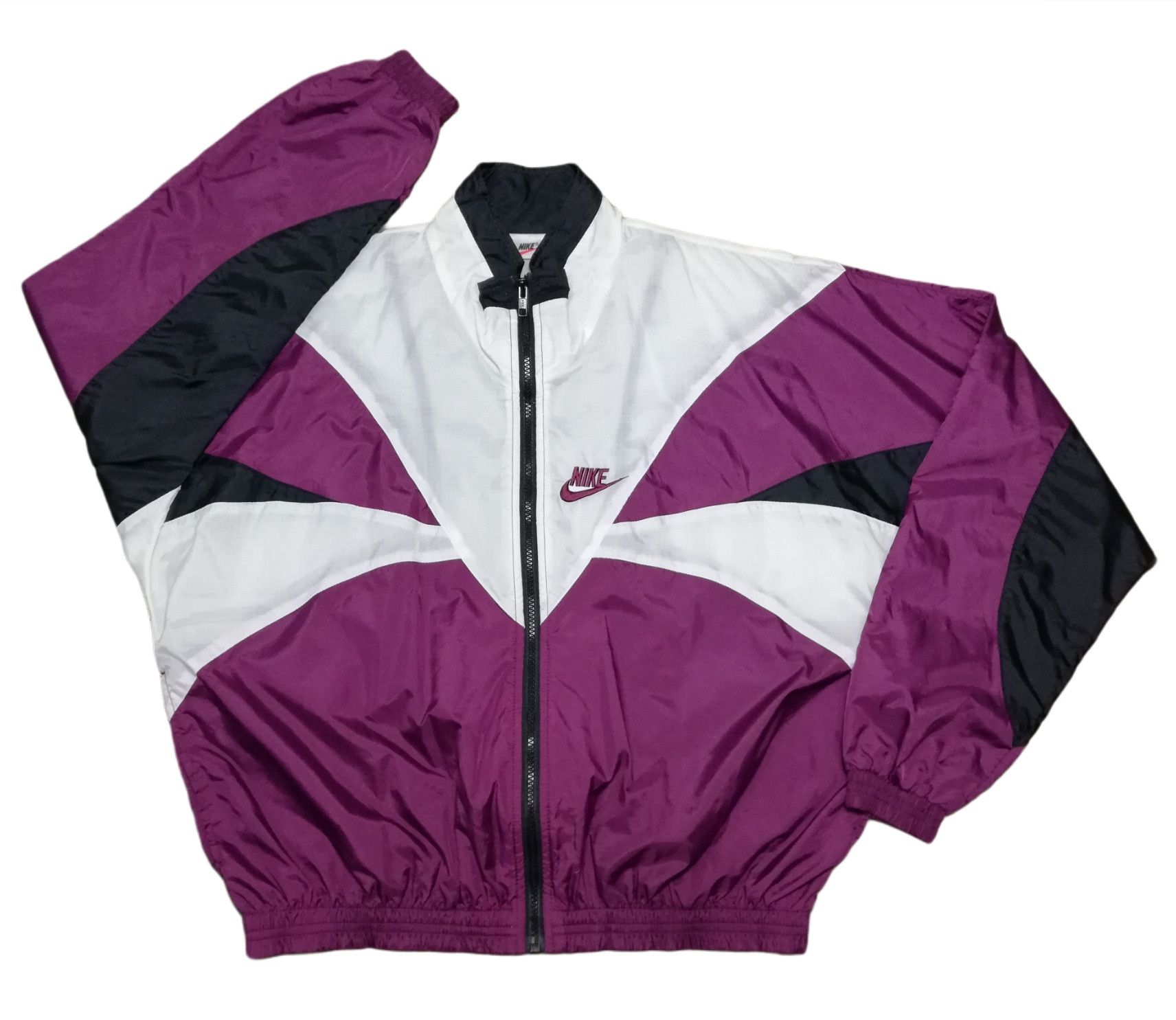 Nike 🔥90's Nike Swoosh Small Logo Colorblock Windbreaker Jacket Size US M / EU 48-50 / 2 - 2 Thumbnail