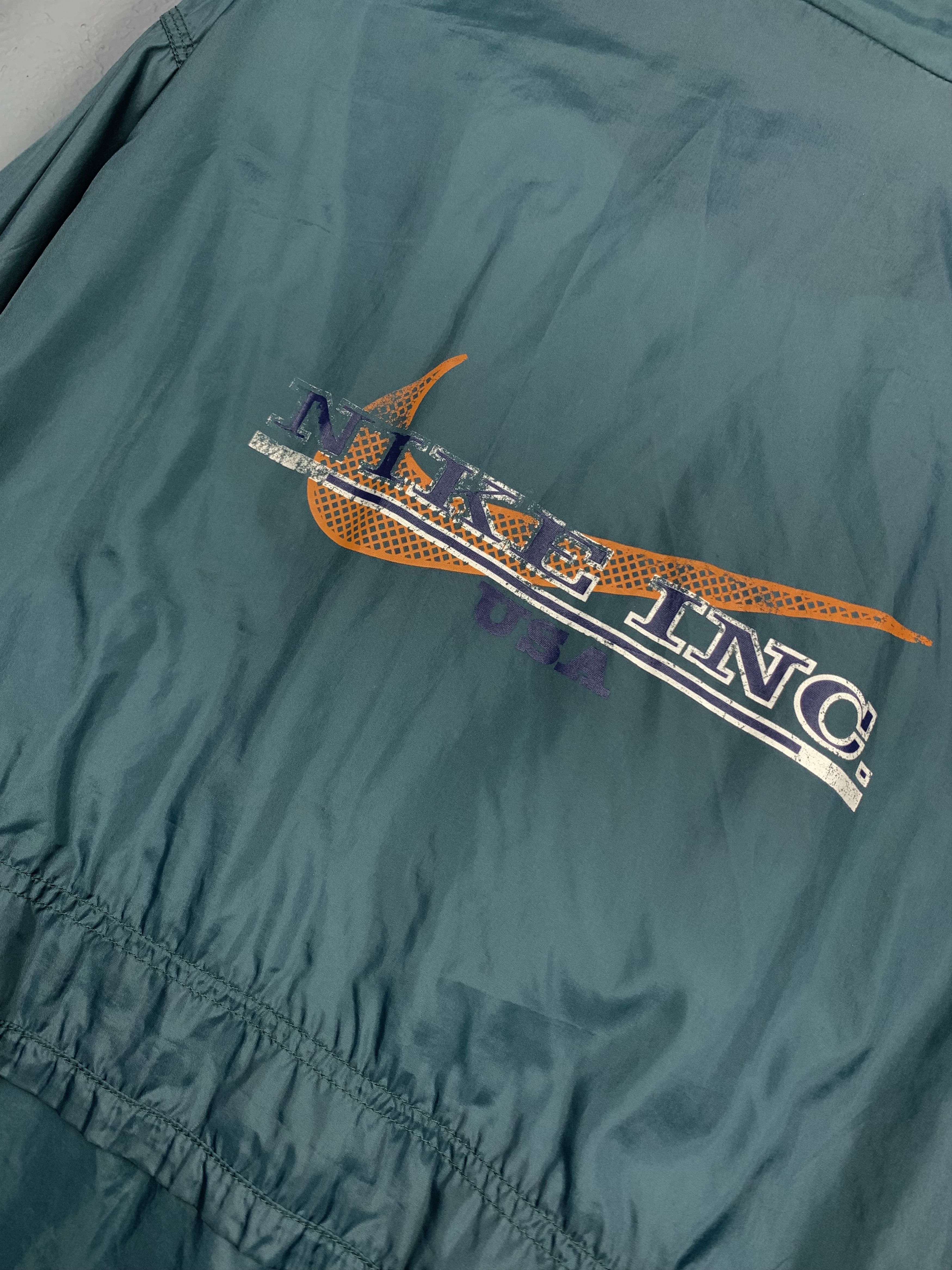Nike × Vintage Nike 90s Vintage Mens Nylon Jacket Swoosh Size US L / EU 52-54 / 3 - 2 Thumbnail