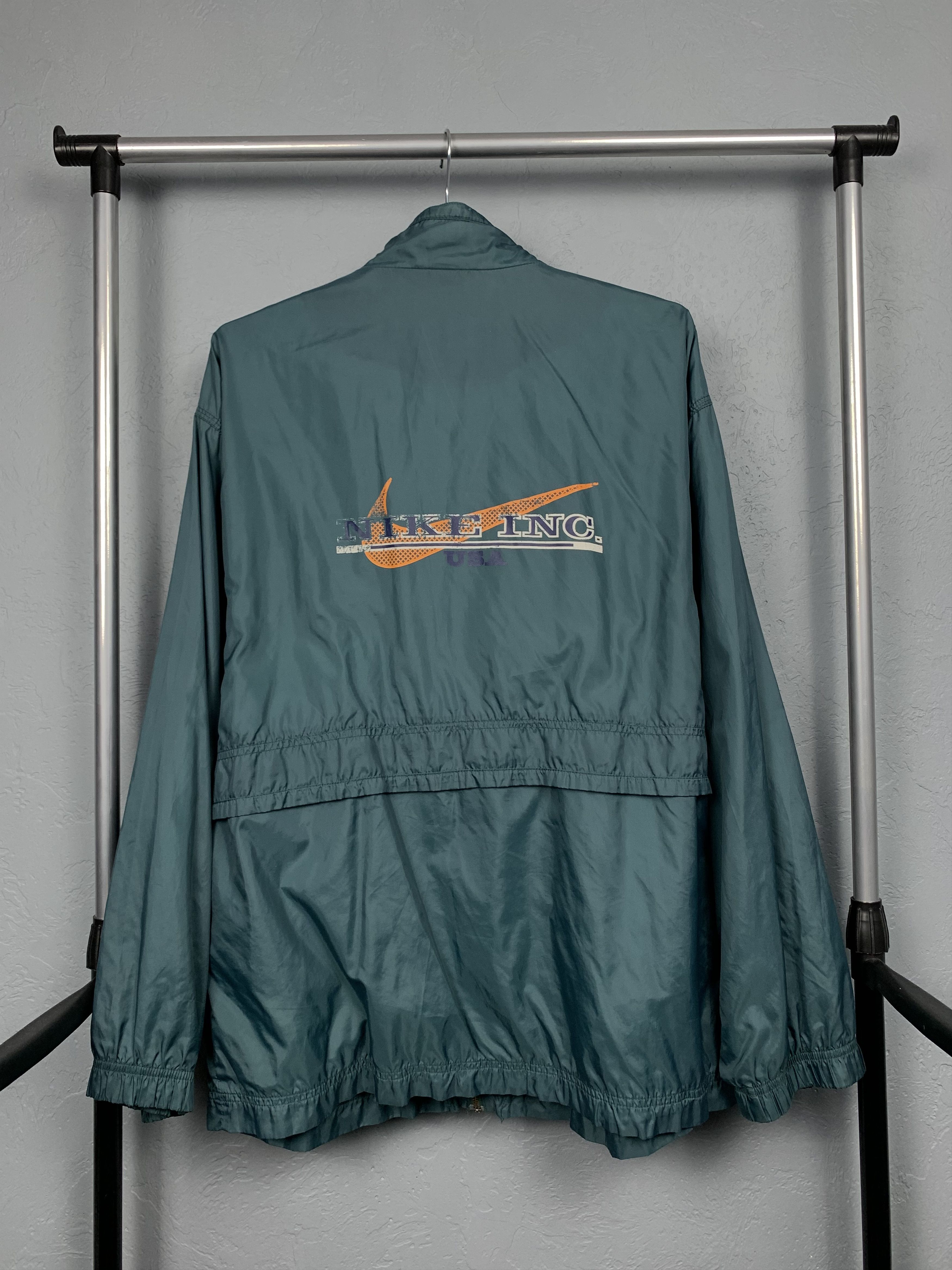 Nike × Vintage Nike 90s Vintage Mens Nylon Jacket Swoosh Size US L / EU 52-54 / 3 - 1 Thumbnail