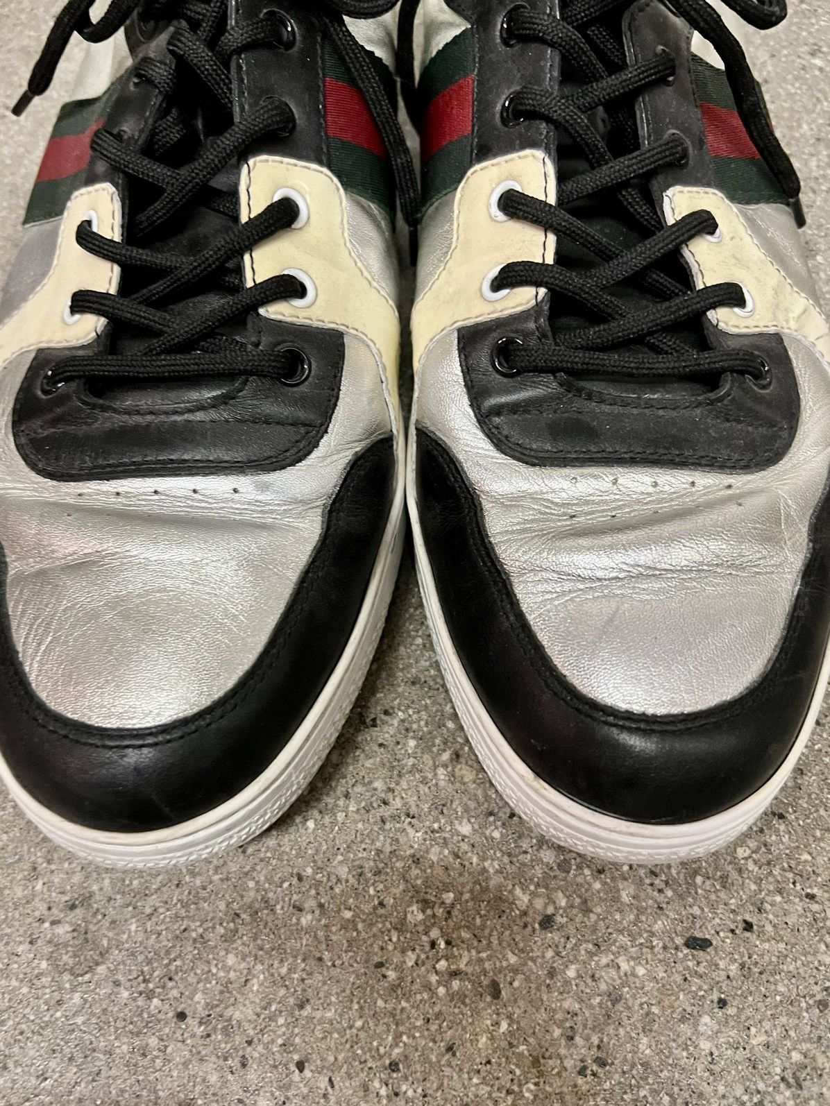 Gucci $1248 LIMITED 1/1000 "Platinum Edition” High Tops Size US 13 / EU 46 - 6 Thumbnail