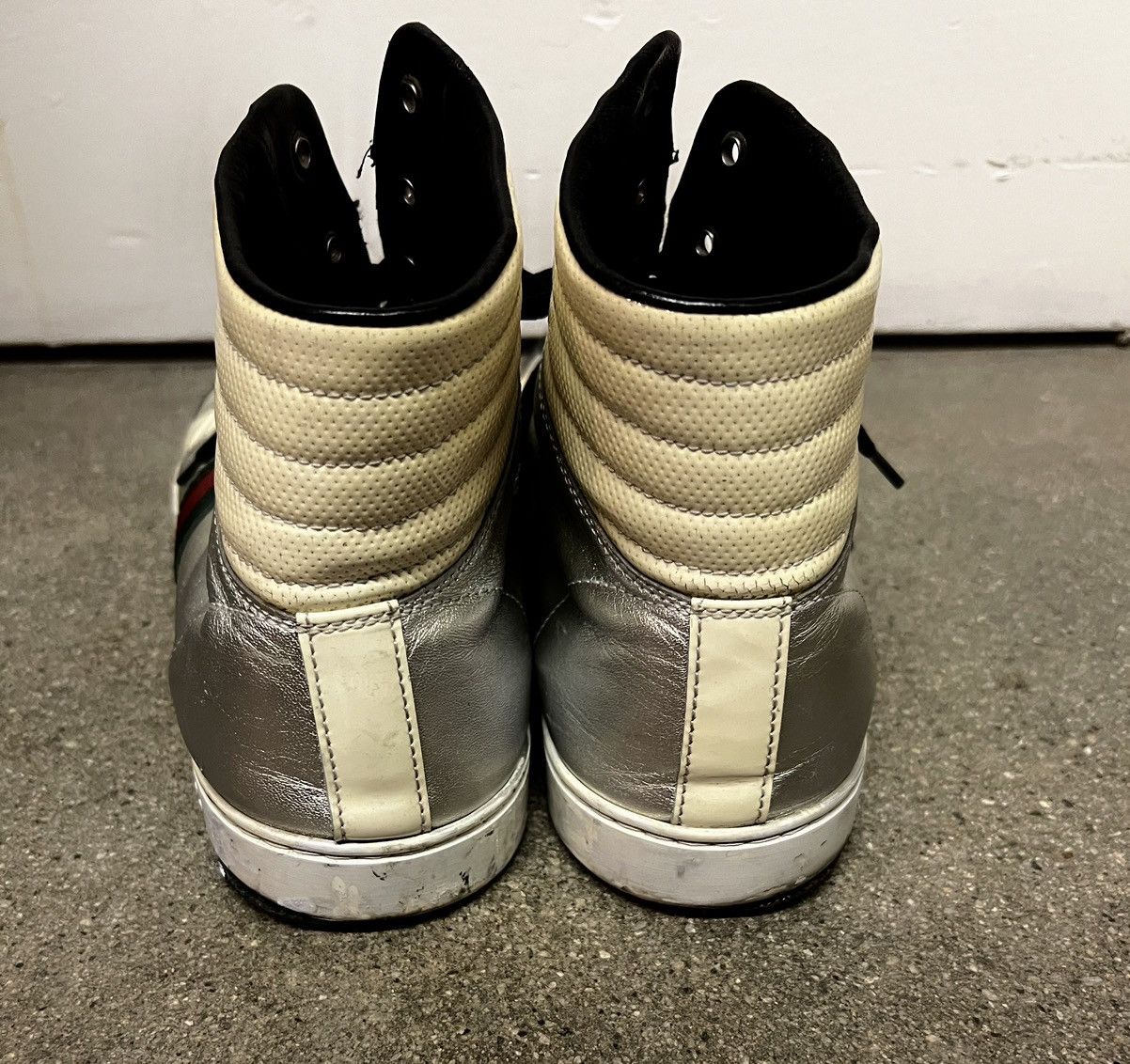 Gucci $1248 LIMITED 1/1000 "Platinum Edition” High Tops Size US 13 / EU 46 - 10 Thumbnail