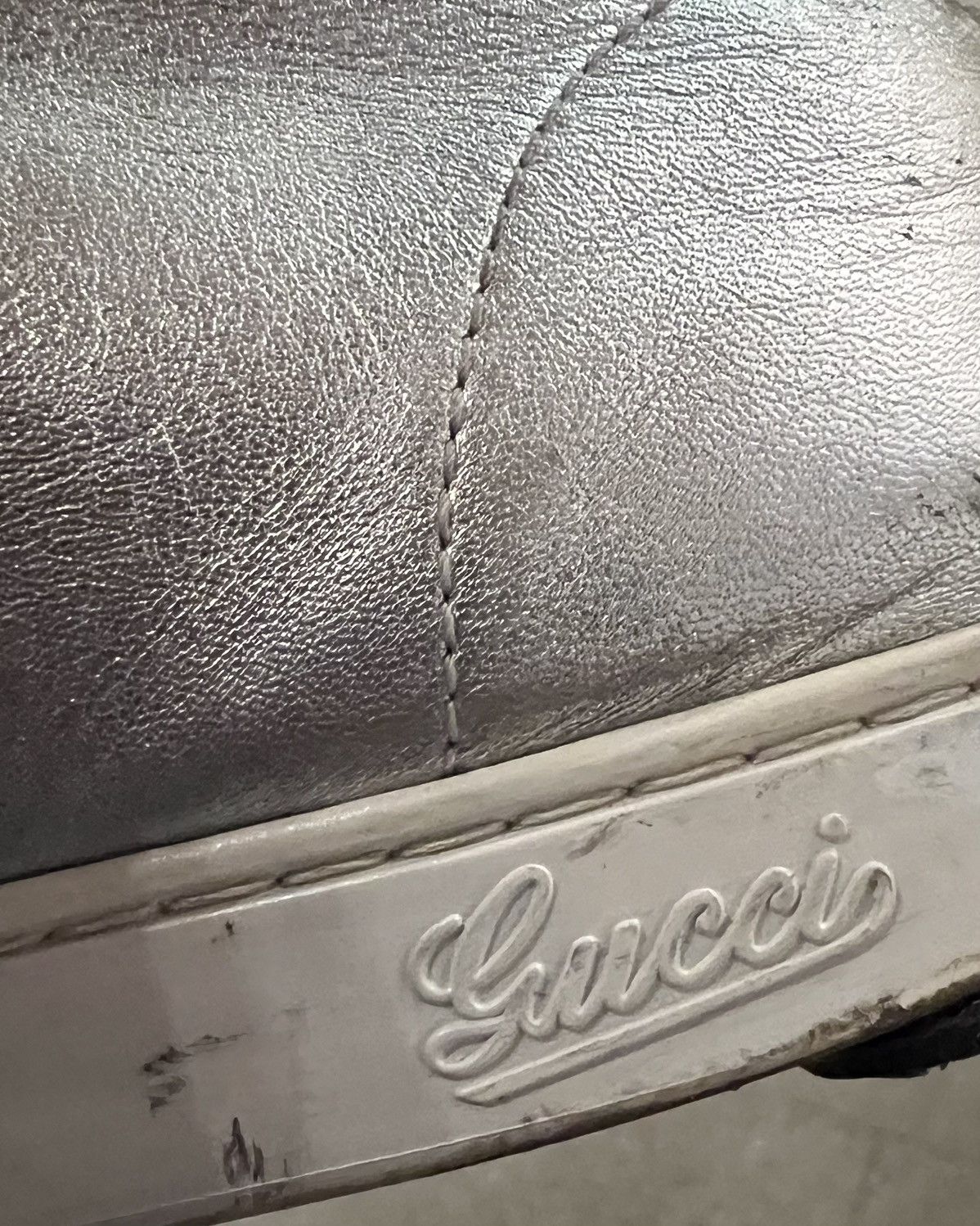 Gucci $1248 LIMITED 1/1000 "Platinum Edition” High Tops Size US 13 / EU 46 - 12 Thumbnail