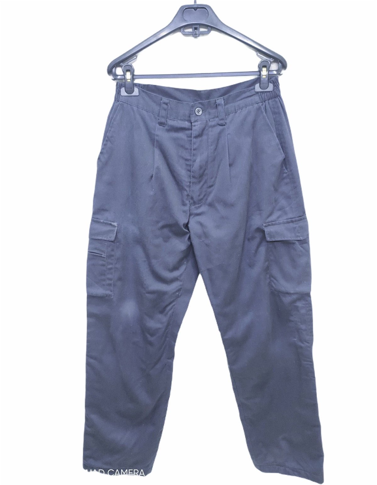Japanese Brand × Vintage Vintage Fleece Inside Elastic Waistband Workwear Cargo Pant Size US 29 - 1 Thumbnail