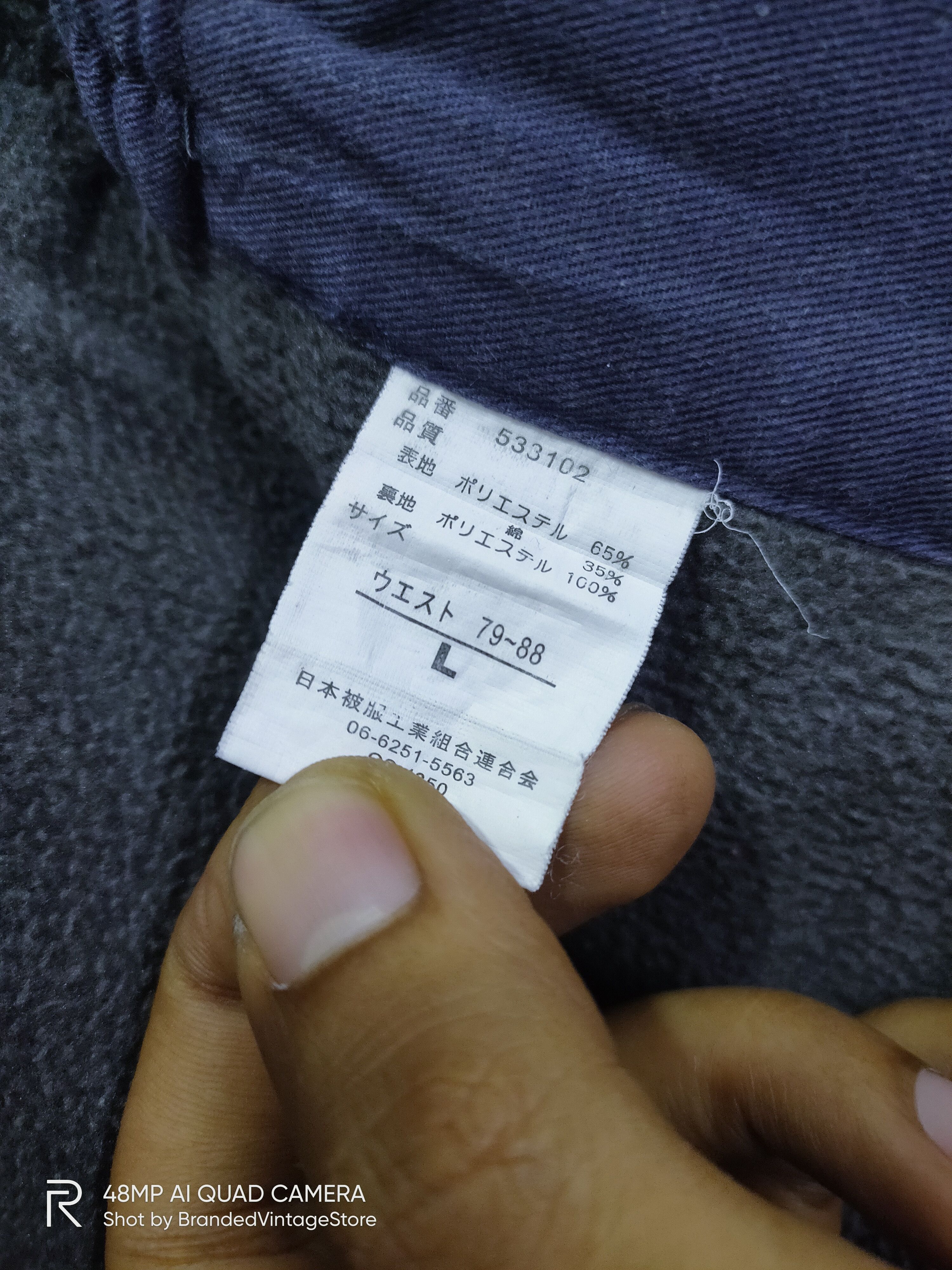 Japanese Brand × Vintage Vintage Fleece Inside Elastic Waistband Workwear Cargo Pant Size US 29 - 15 Thumbnail