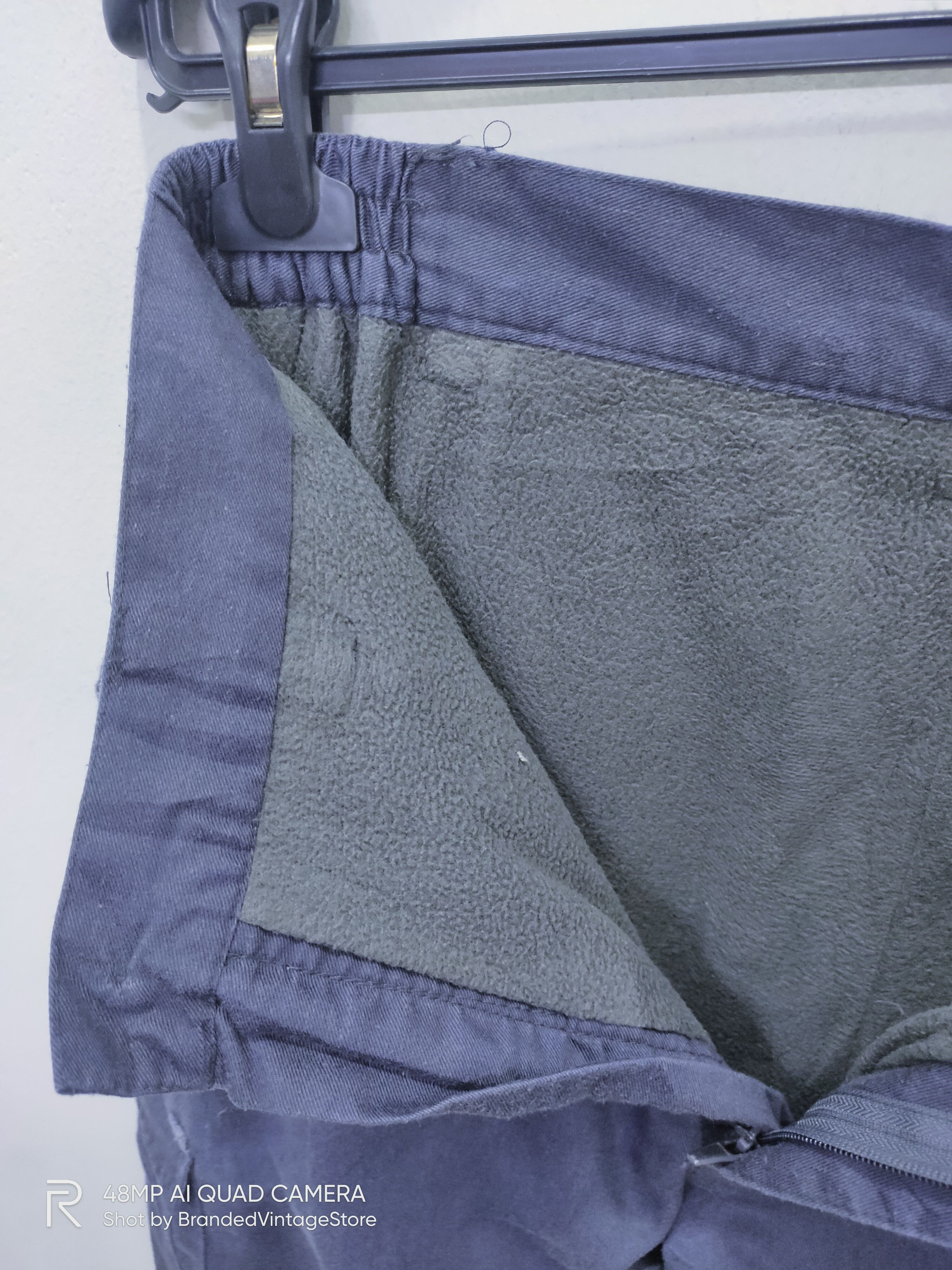 Japanese Brand × Vintage Vintage Fleece Inside Elastic Waistband Workwear Cargo Pant Size US 29 - 12 Thumbnail