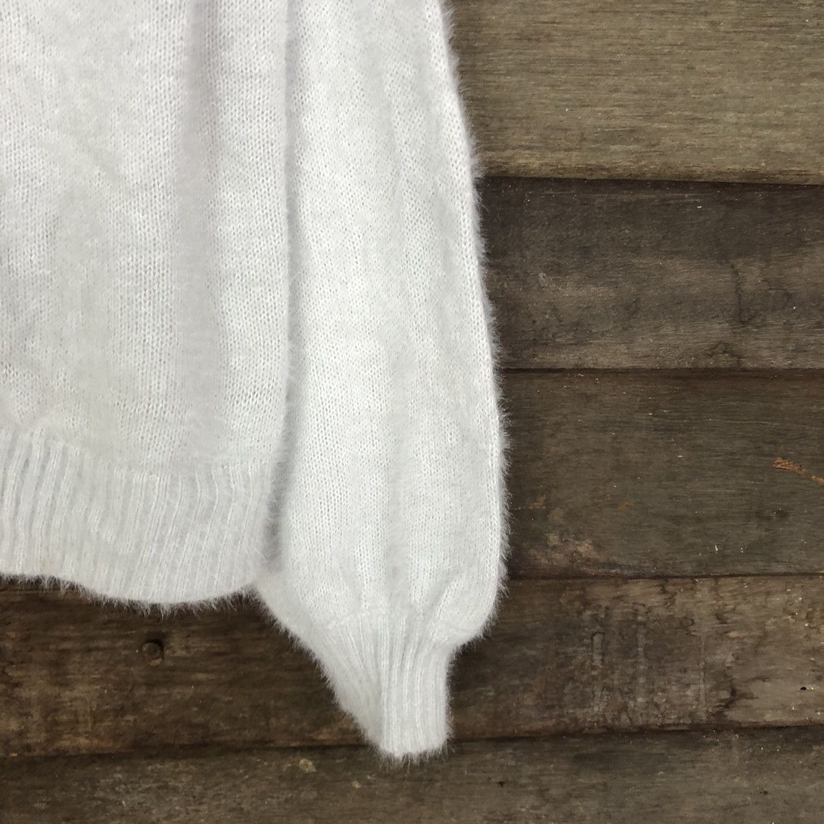 Homespun Knitwear Japan Silver Mohair Shag Shaggy cardigan Knitwear #c1066 Size US M / EU 48-50 / 2 - 4 Thumbnail