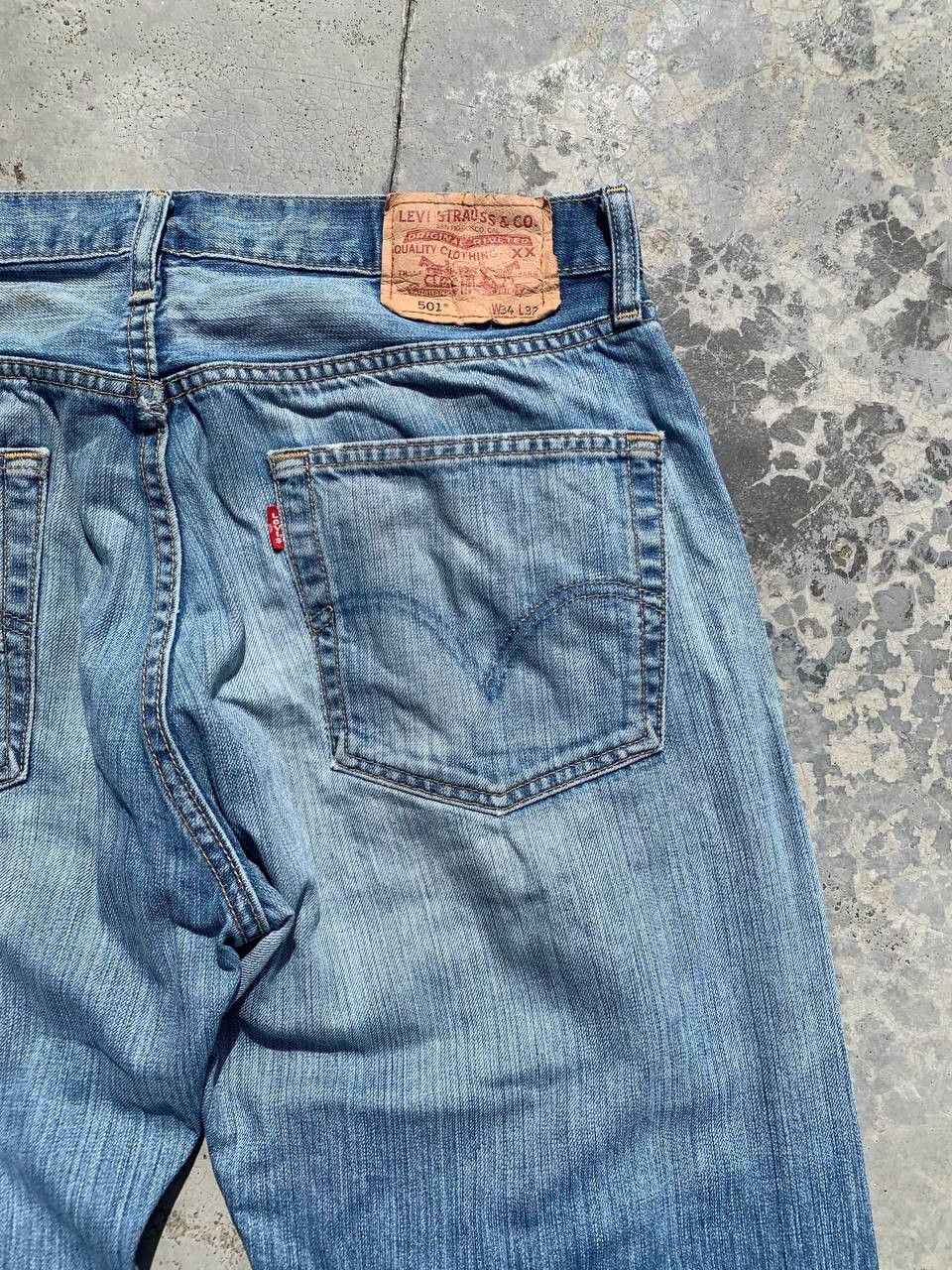 Levi's Vintage Levis 501 Japan Washed Distressed Denim Jeans Size US 34 / EU 50 - 8 Thumbnail