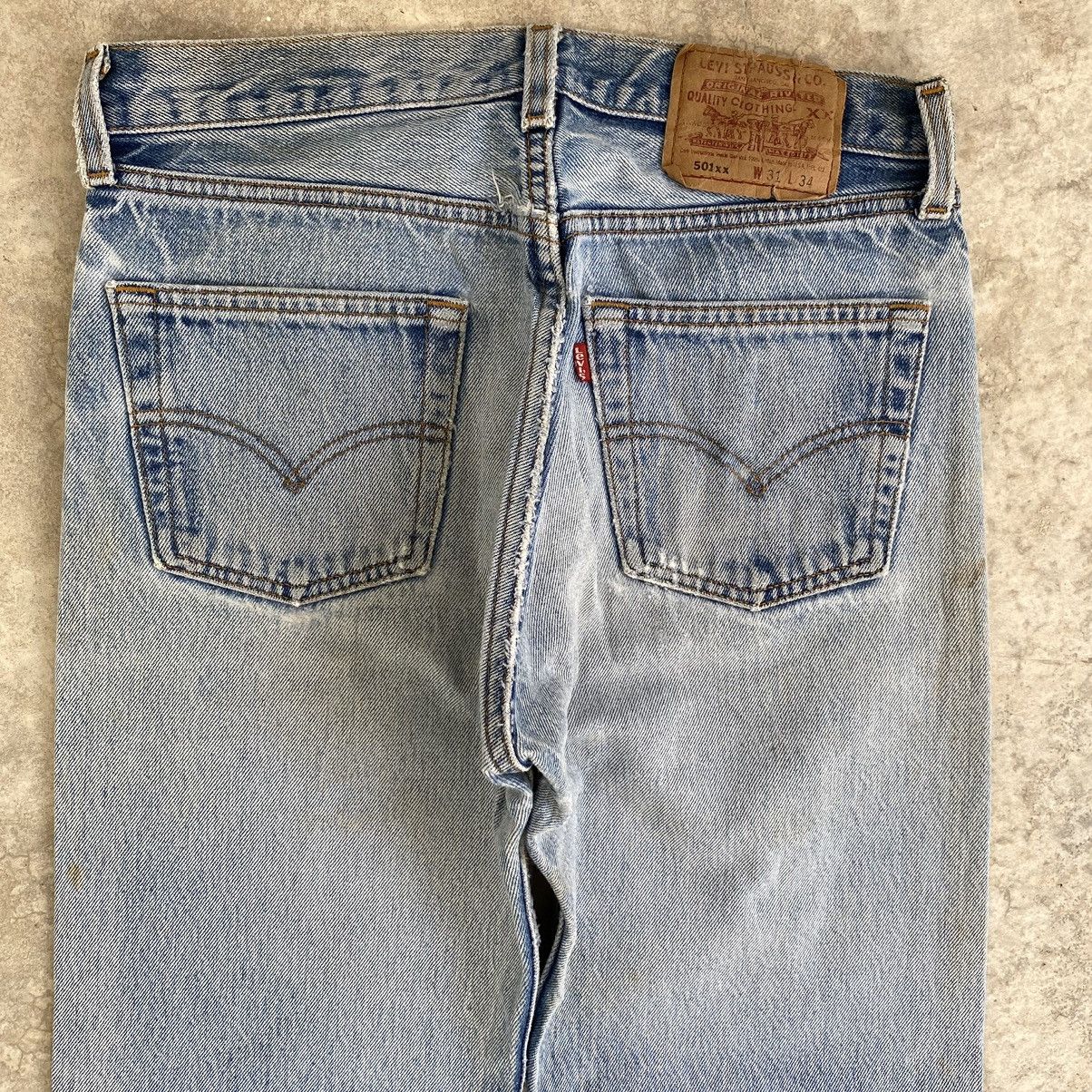 Levi's Vintage 90’s Levis 501 Stonewashed Blue Ripped Jeans Size US 29 - 17 Thumbnail